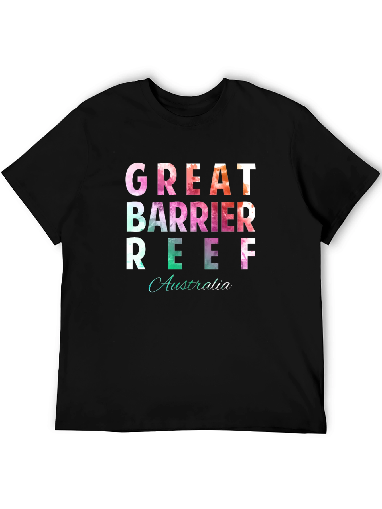 Black Great Barrier Reef Australia T-Shirt view 5