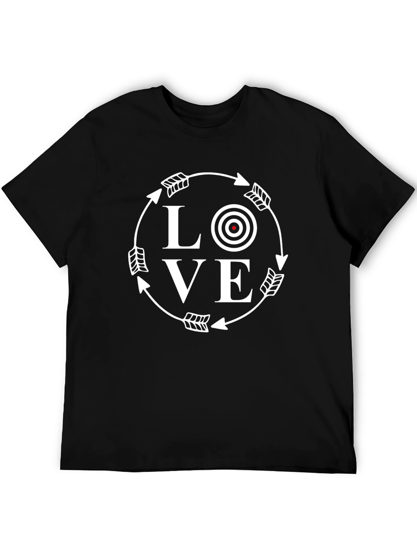 Black Love Target T-Shirt - Archer Arrow Design view 5
