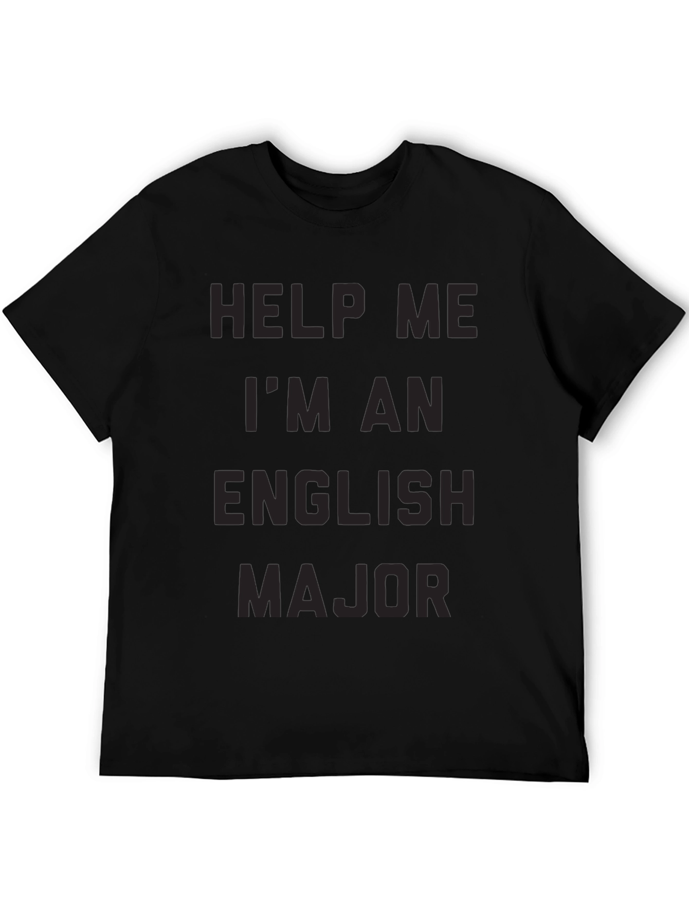 Black Help Me I'm An English Major T-Shirt view 5