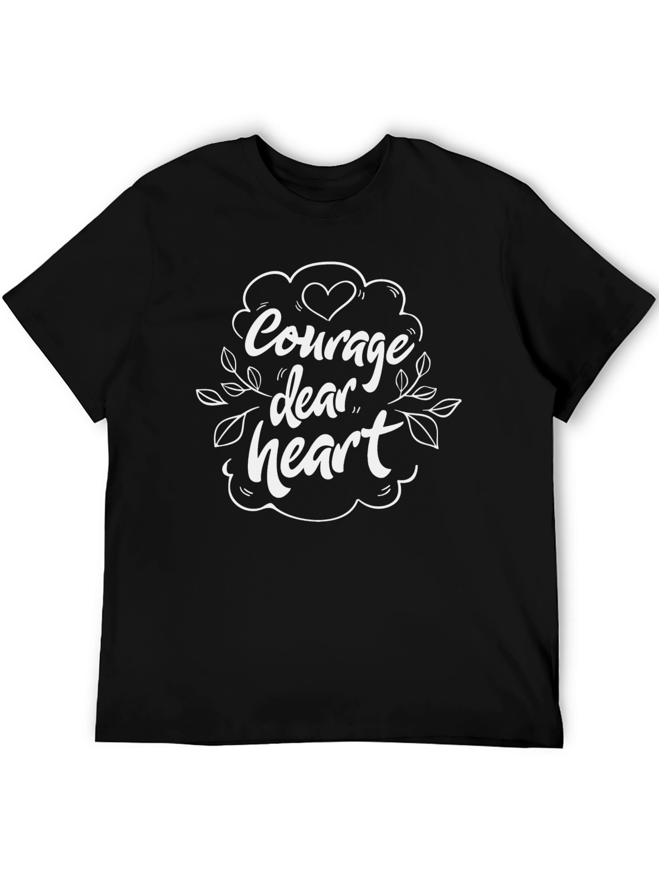 Black Courage Dear Heart Graphic Tee - Black view 5