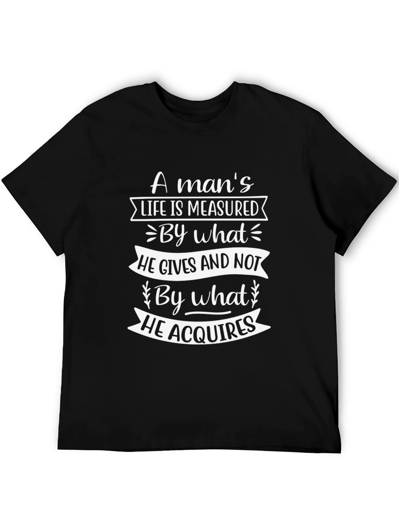 Black Inspirational Quote Graphic T-Shirt view 5