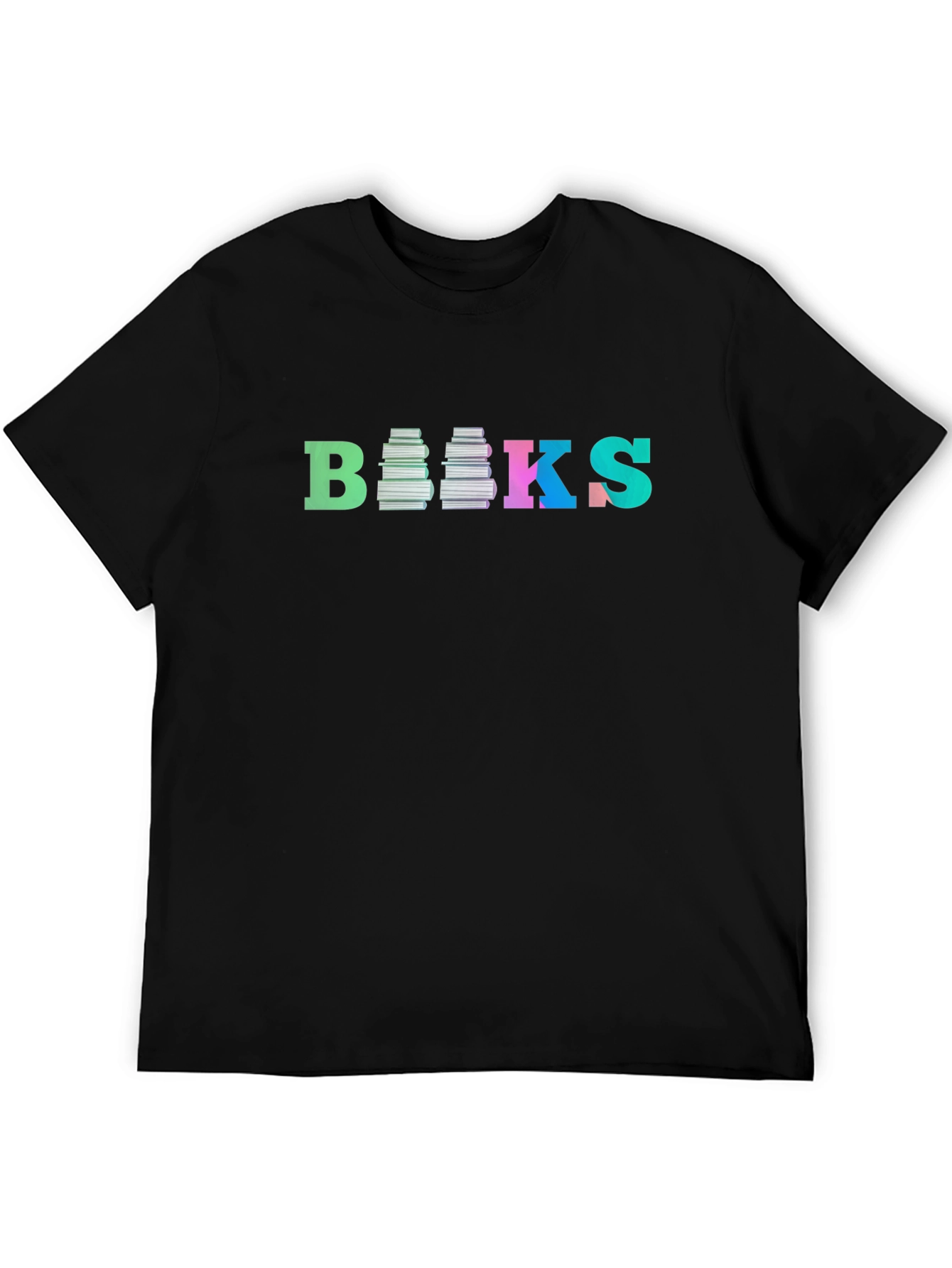 Black Colorful "Books" Graphic T-Shirt view 5