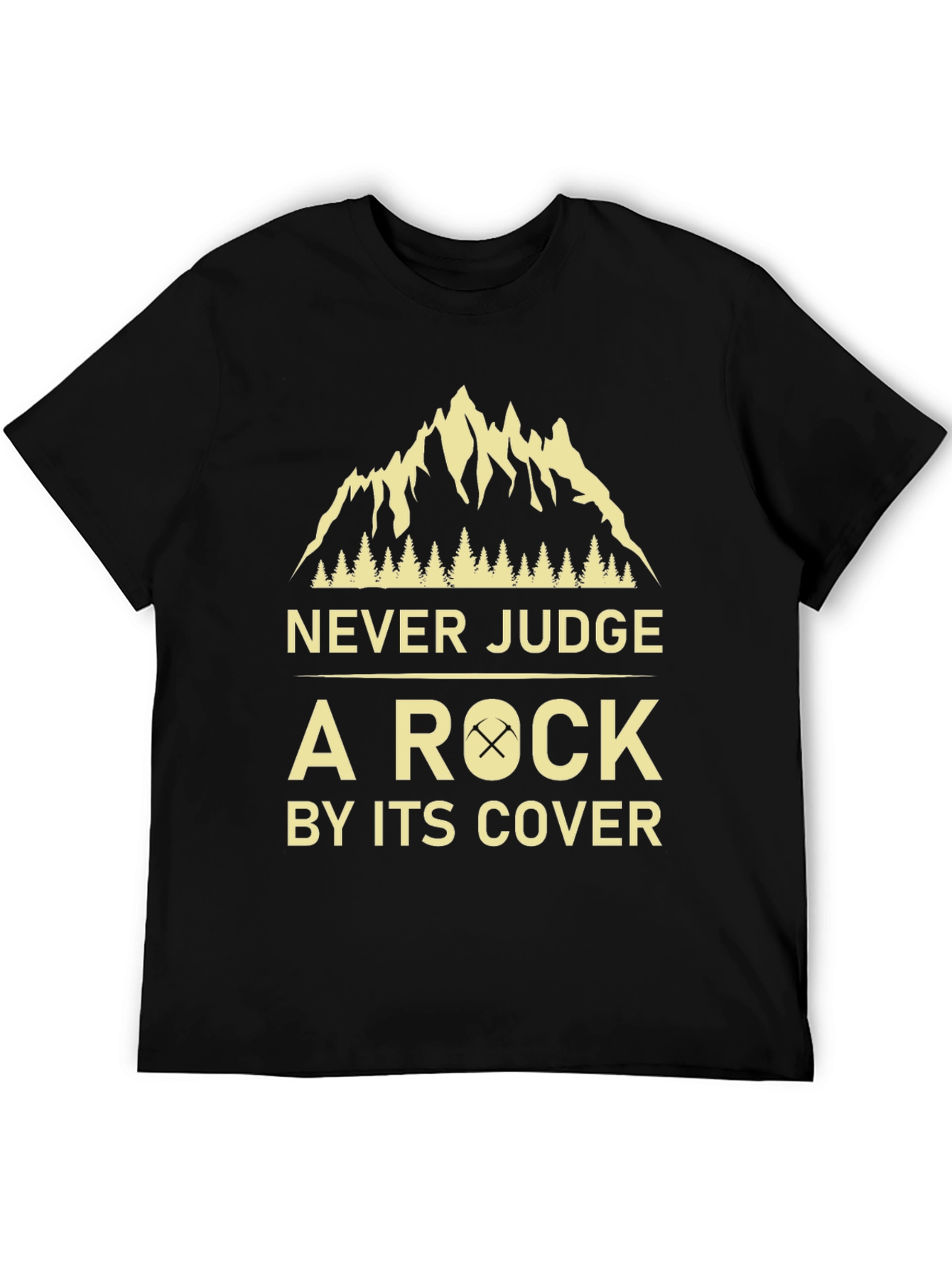 Black Never Judge a Rock Funny T-Shirt view 5