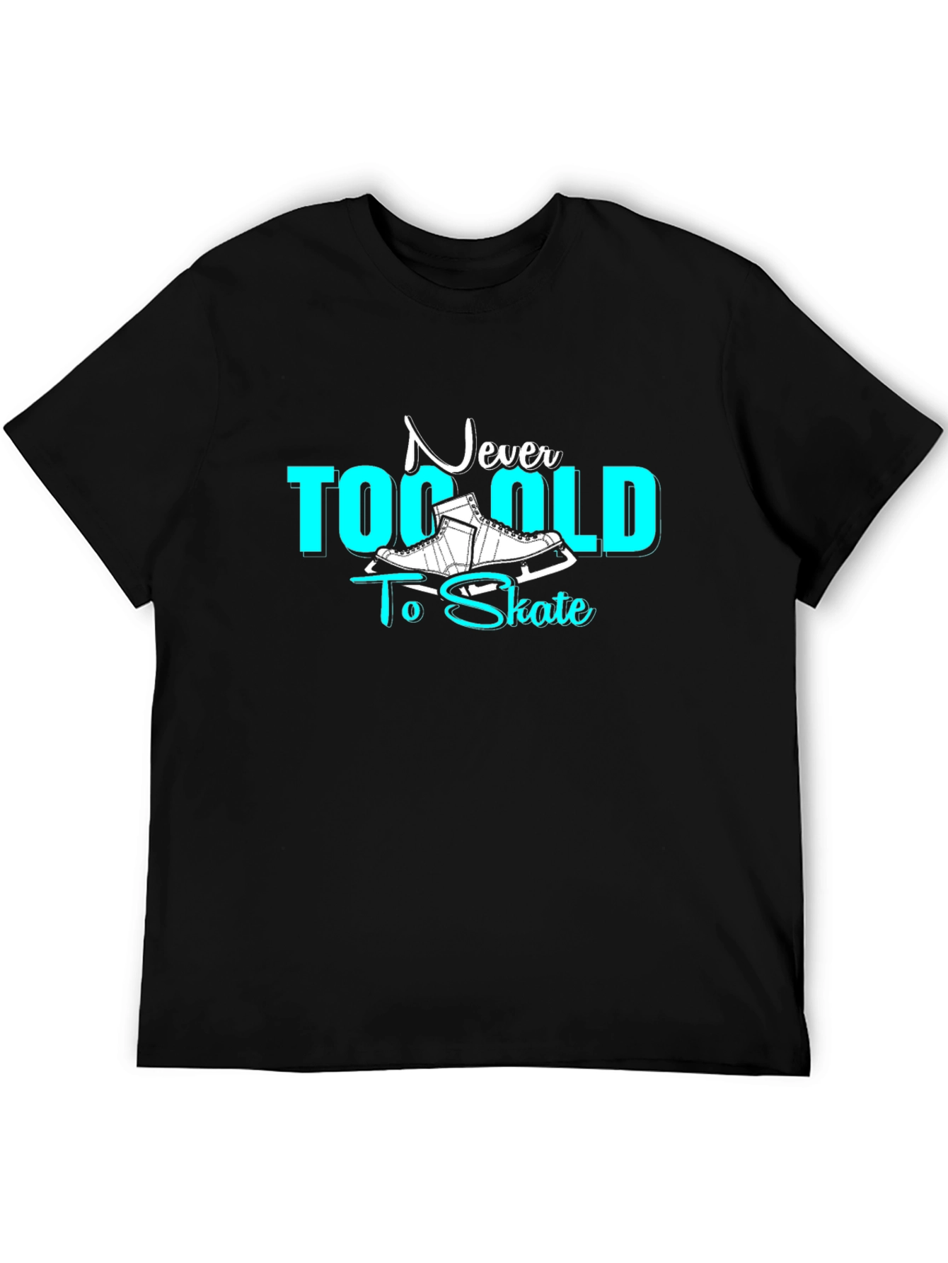 Black Never Too Old to Skate Graphic Tee view 5
