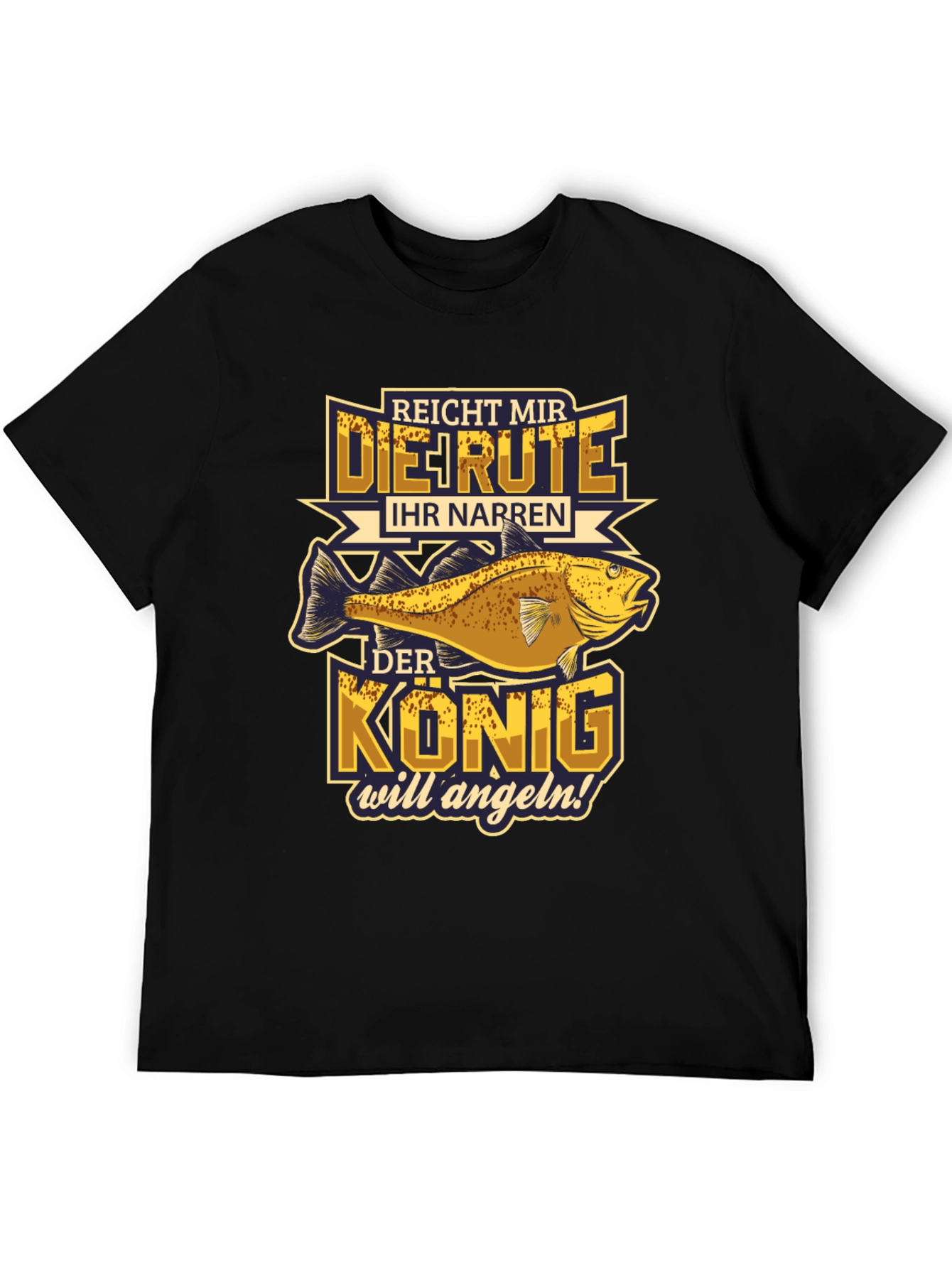 Black King Fishing Graphic T-Shirt view 5