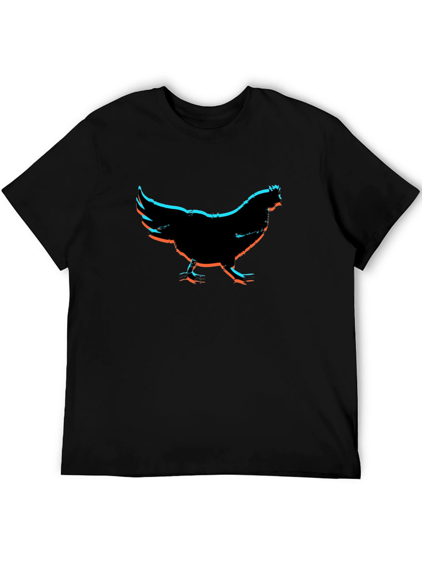 Black Chicken Graphic Black T-Shirt view 5