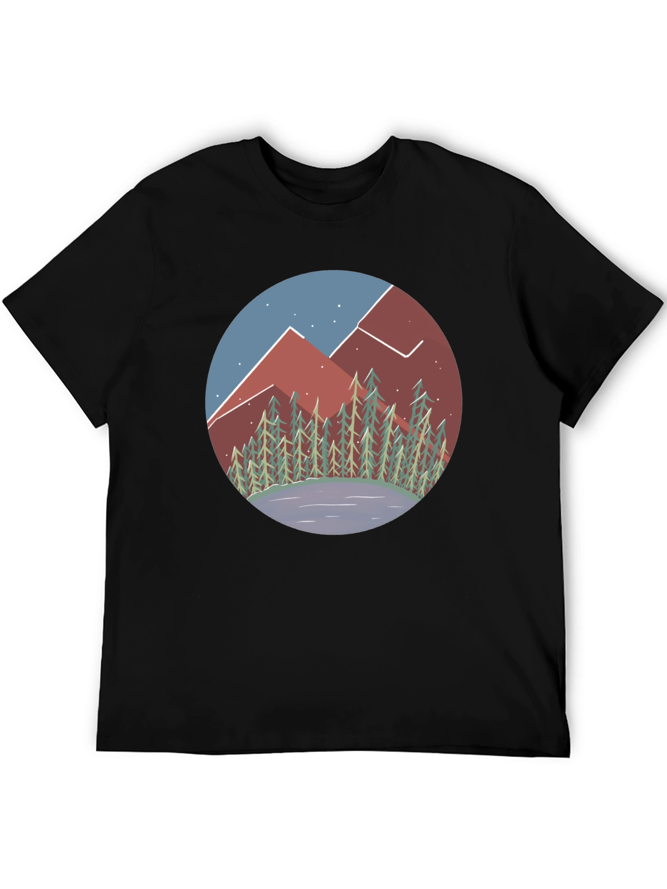 Black Mountain Vista Graphic Tee - Unisex Black Shirt view 5