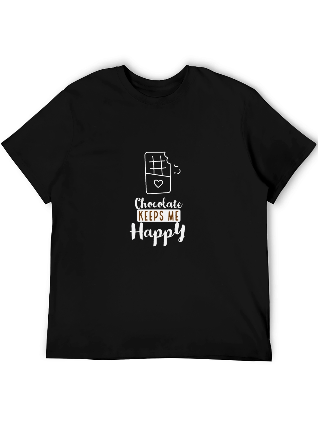 Black Chocolate Keeps Me Happy Graphic Tee view 5