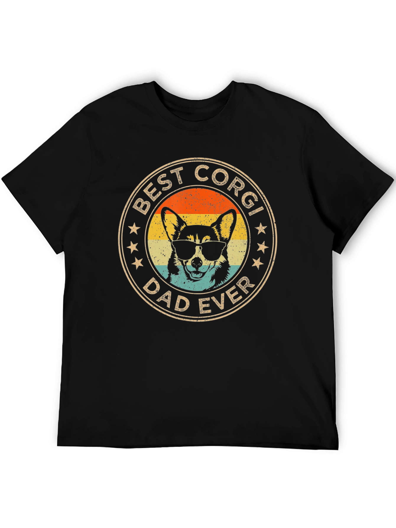 Black Best Corgi Dad Ever T-Shirt - Unique Dog Lover Gift view 5