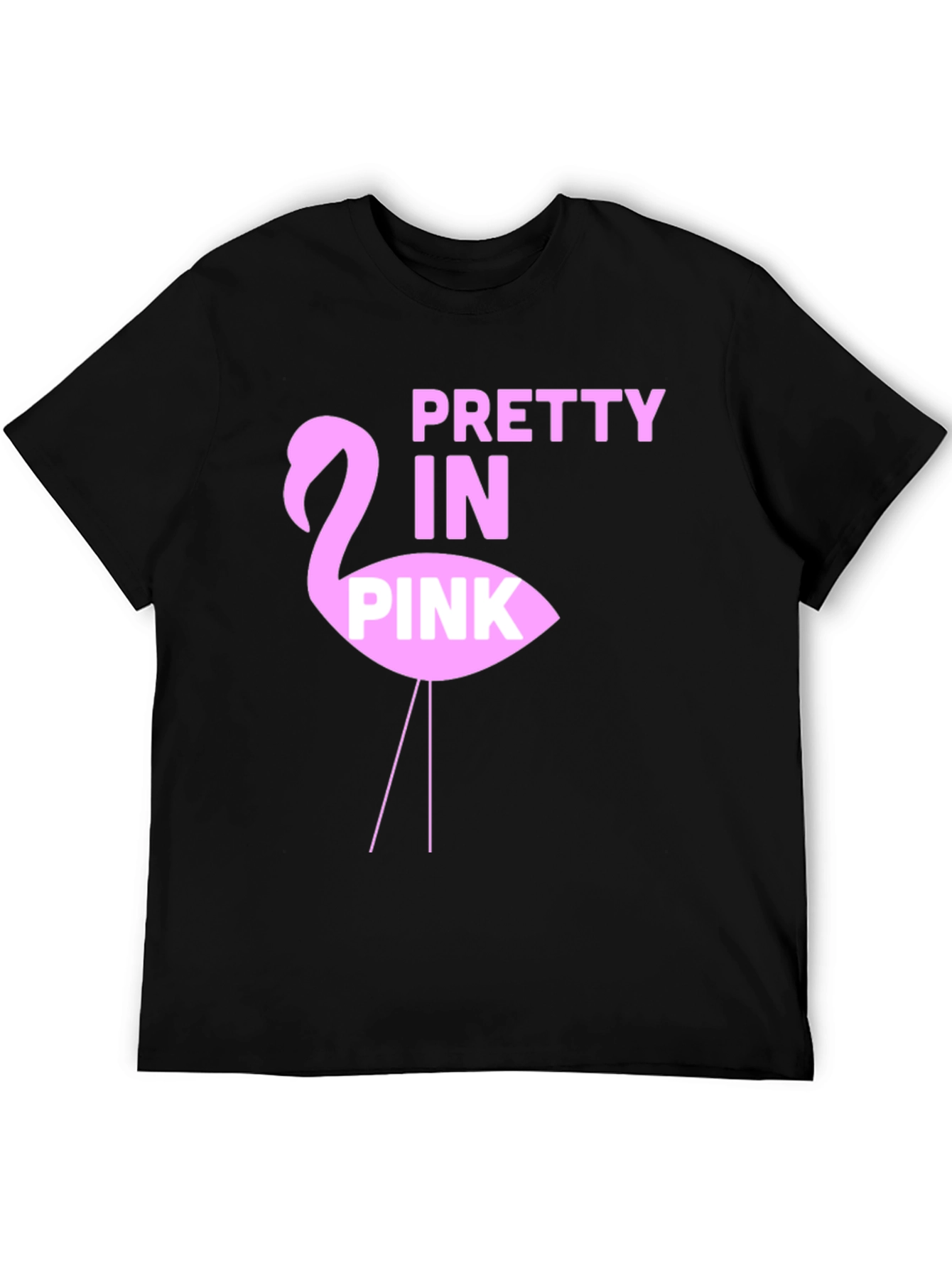 Black Pretty in Pink Flamingo Graphic Tee view 5