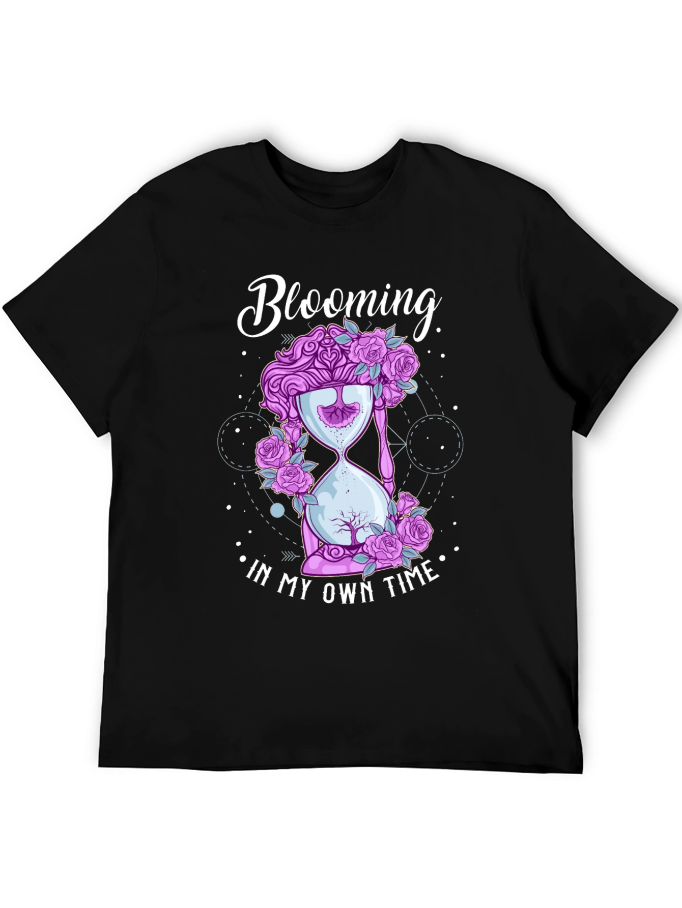 Black Blooming in My Own Time Graphic Tee - Black Cotton Blend view 5