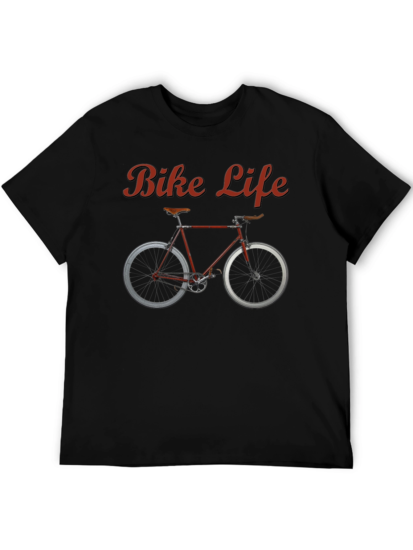 Black Bike Life Graphic Tee - Black view 5