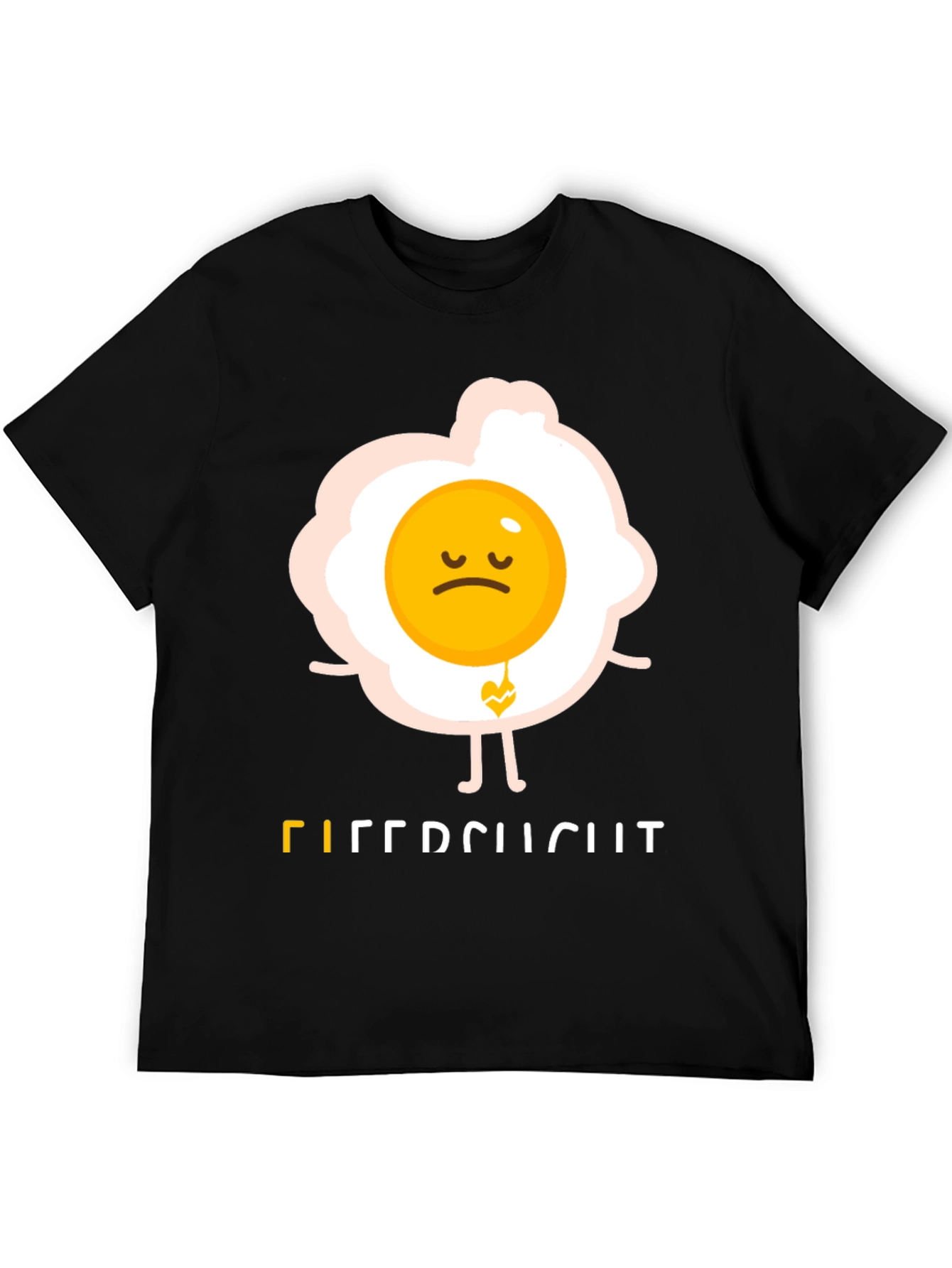 Black Sad Egg Graphic Tee - Unique Humor T-Shirt view 5