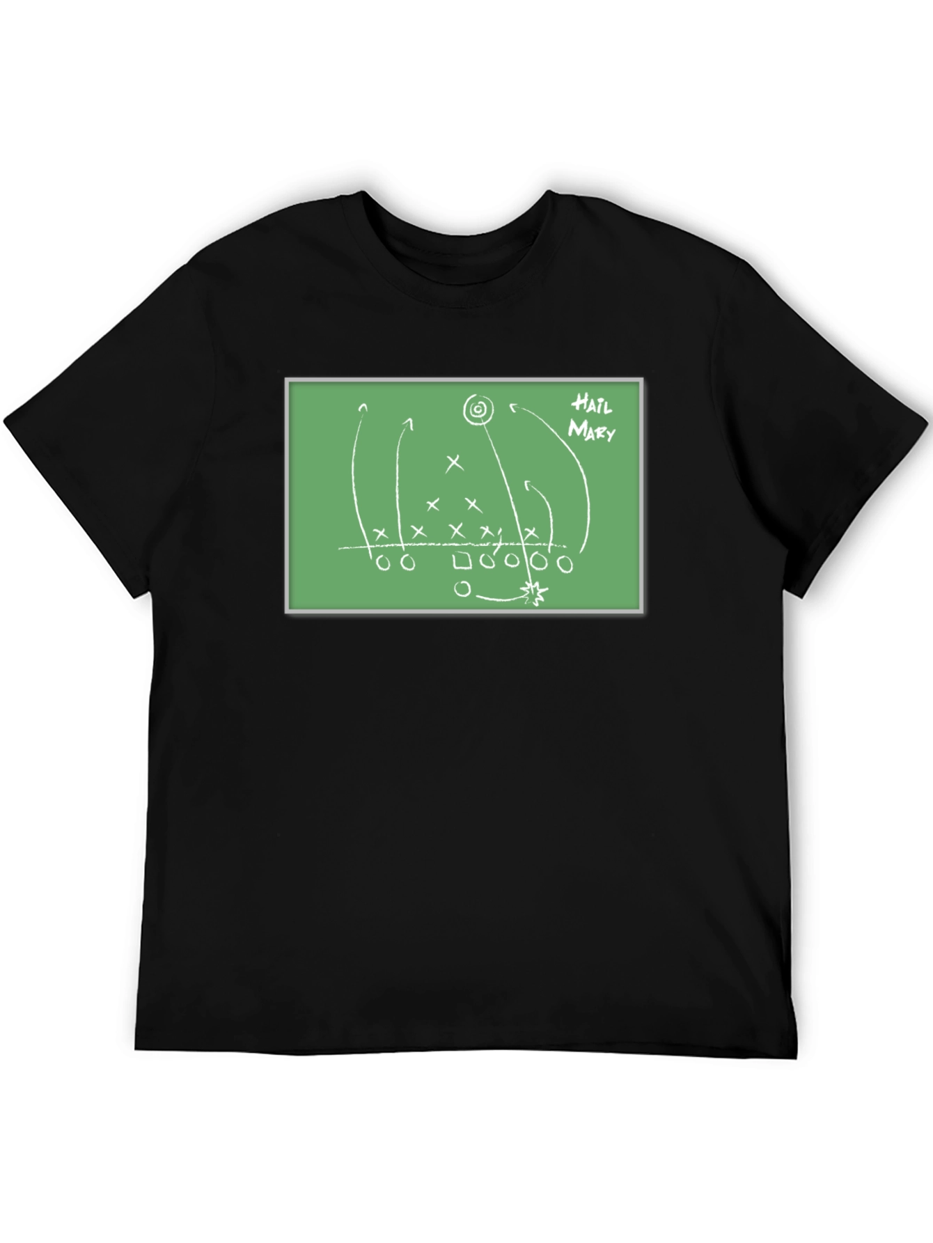 Black Hail Mary Football Play T-Shirt view 5