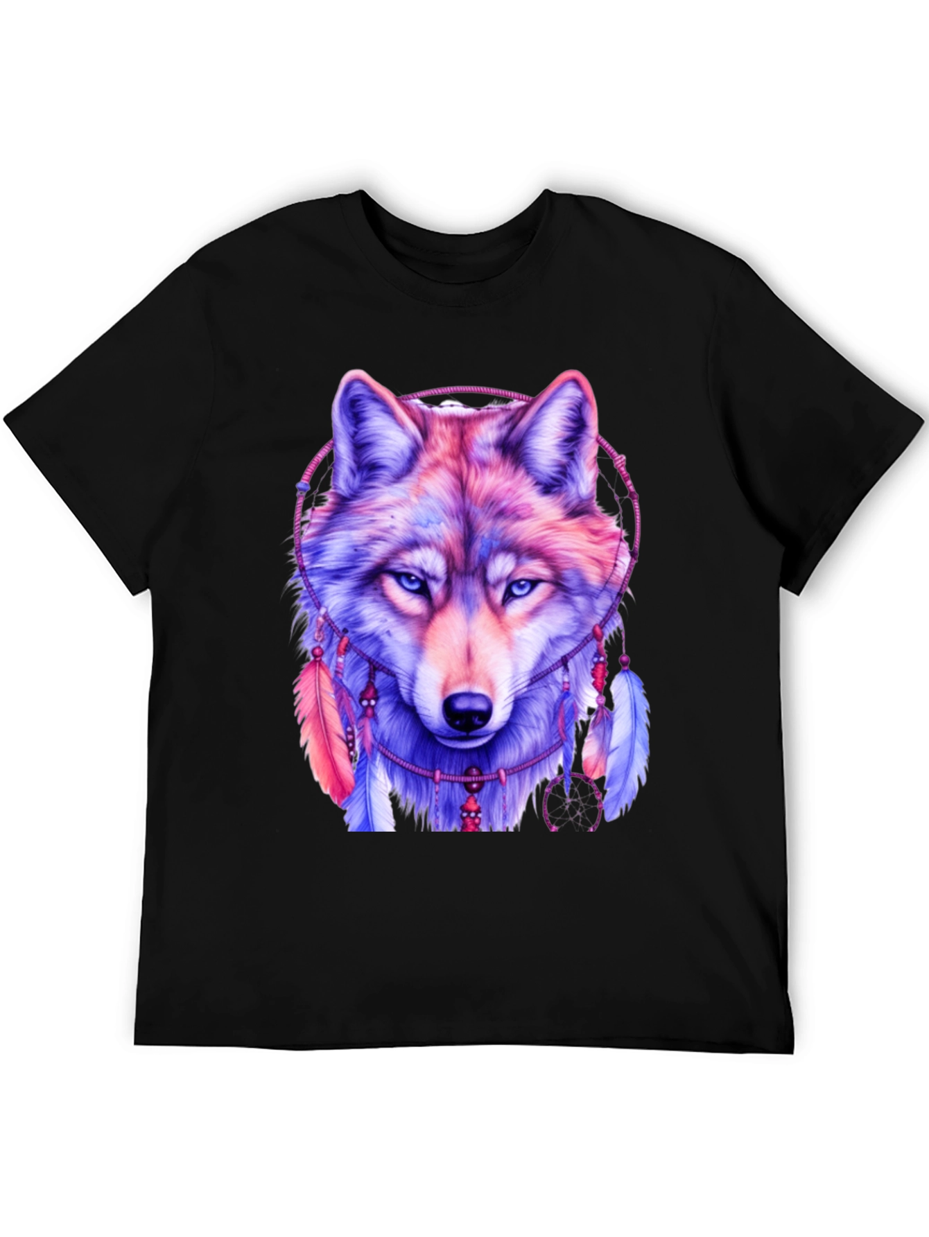 Black Wolf Dreamcatcher Graphic Tee view 5