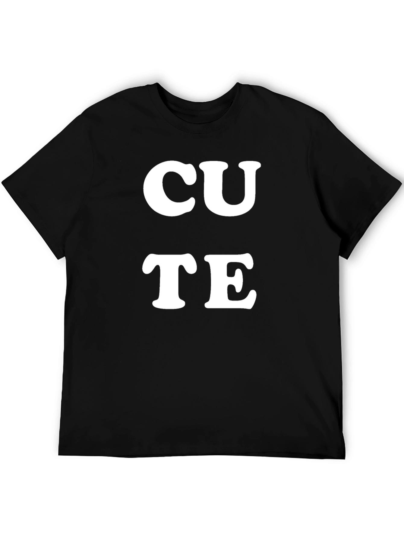 Black Cute Slogan Graphic T-Shirt - Stylish Casual Wear view 5