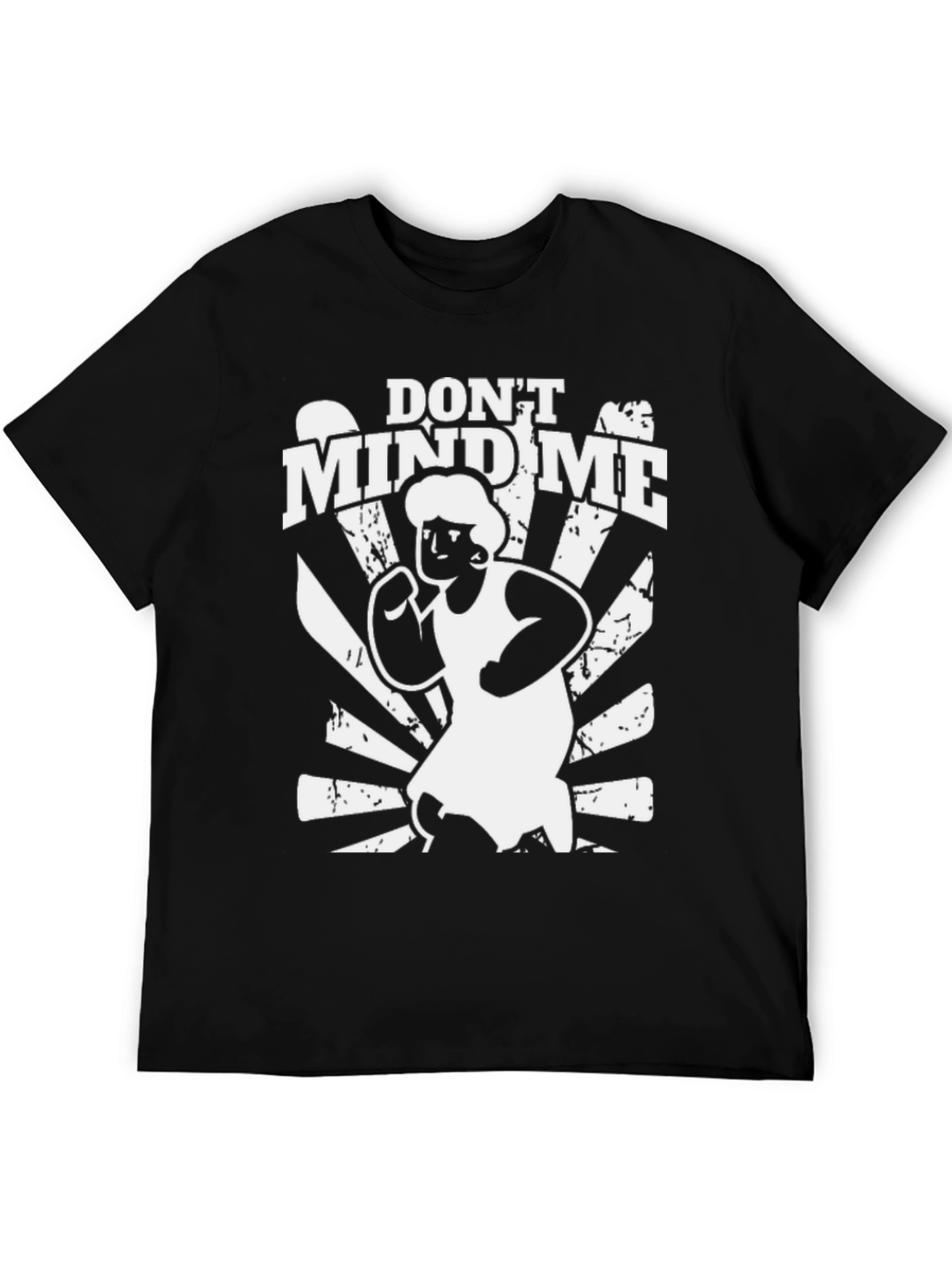 Black Don't Mind Me Funny Graphic Tee view 5
