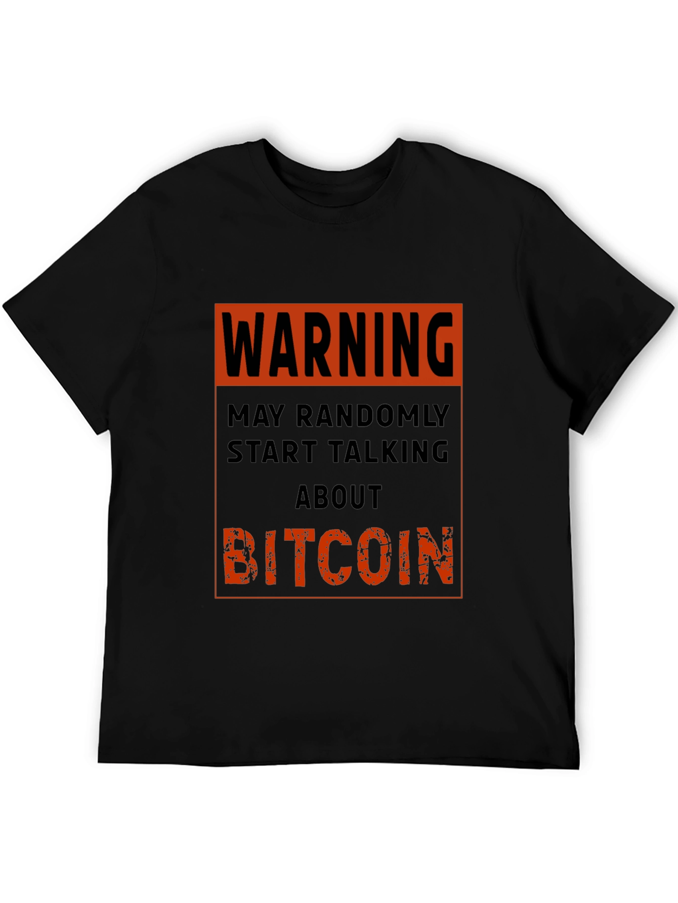 Black Warning Bitcoin T-Shirt - Funny Crypto Tee view 5