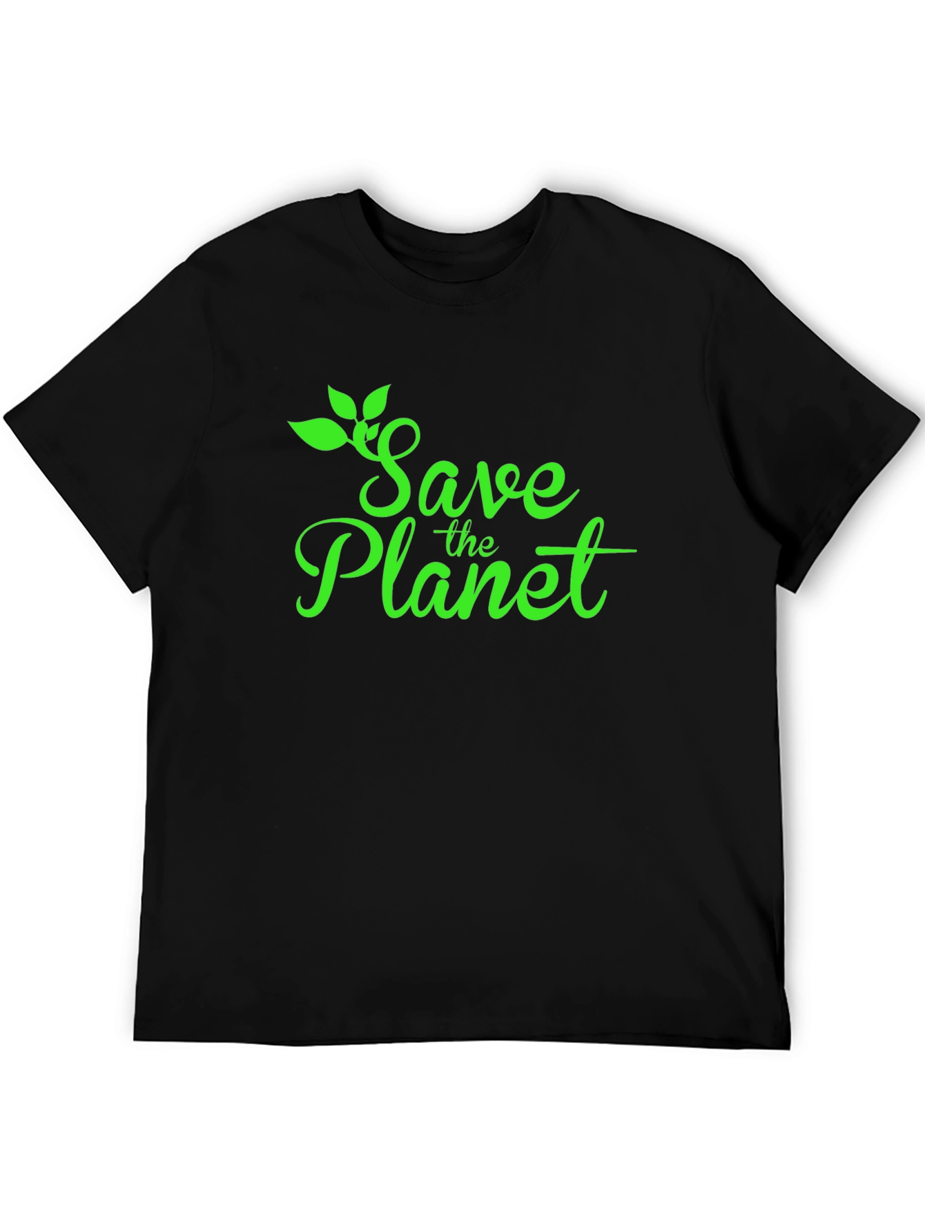 Black Save the Planet Graphic Tee - Eco-Friendly Fashion view 5