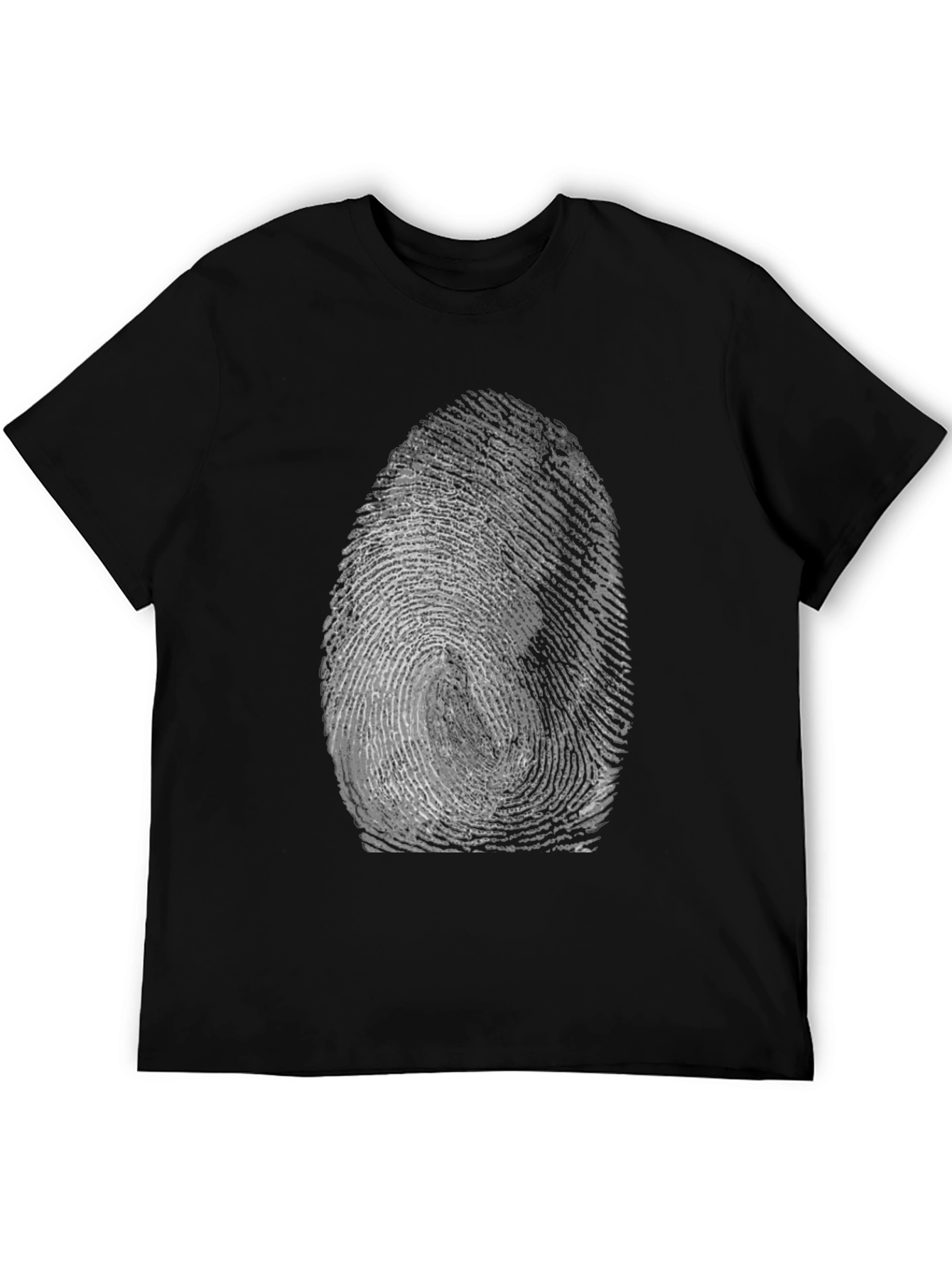 Black Fingerprint Graphic Tee - Unique Design view 5
