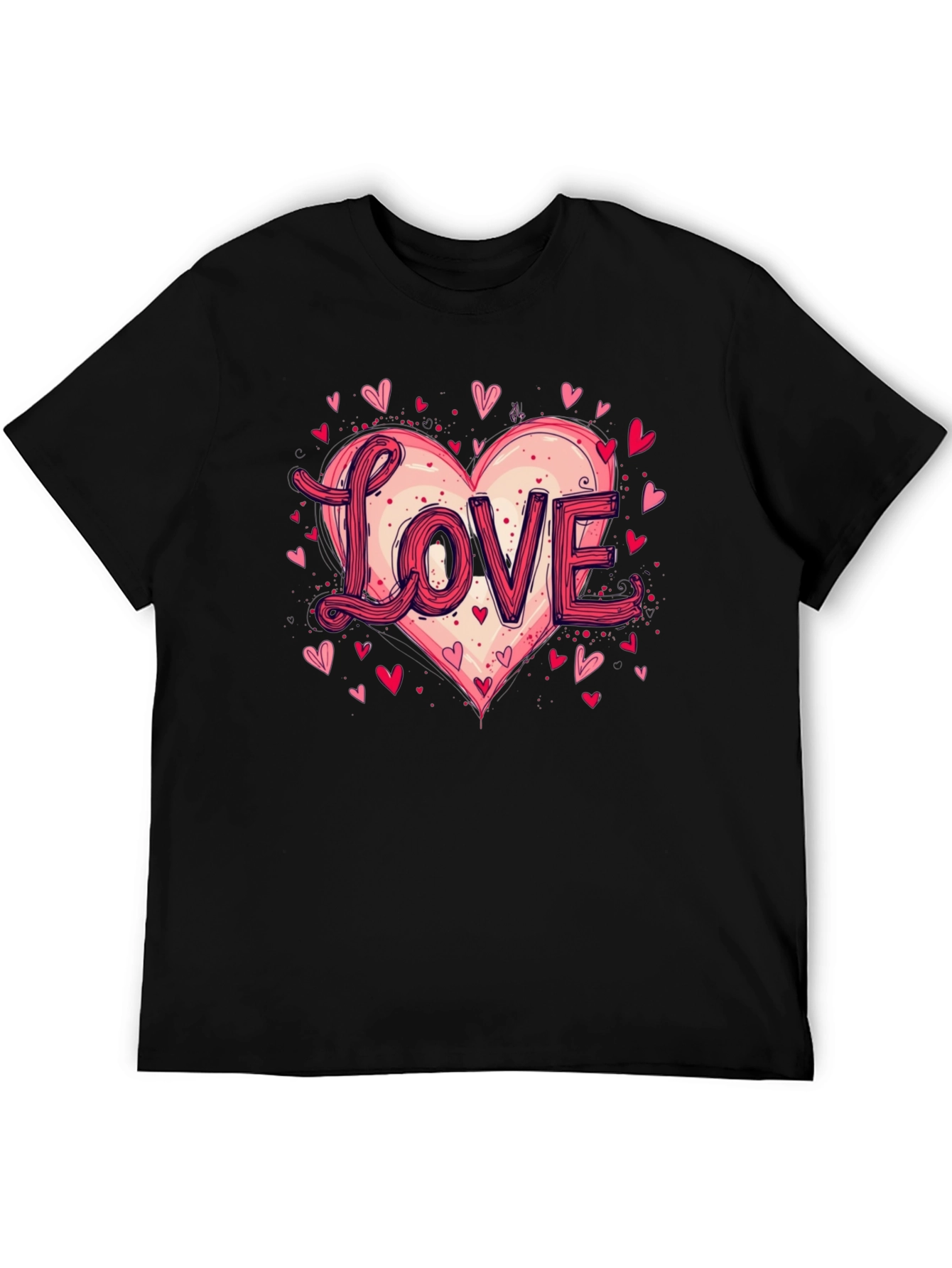 Black Love Heart Graphic Tee - Valentine's Day view 5
