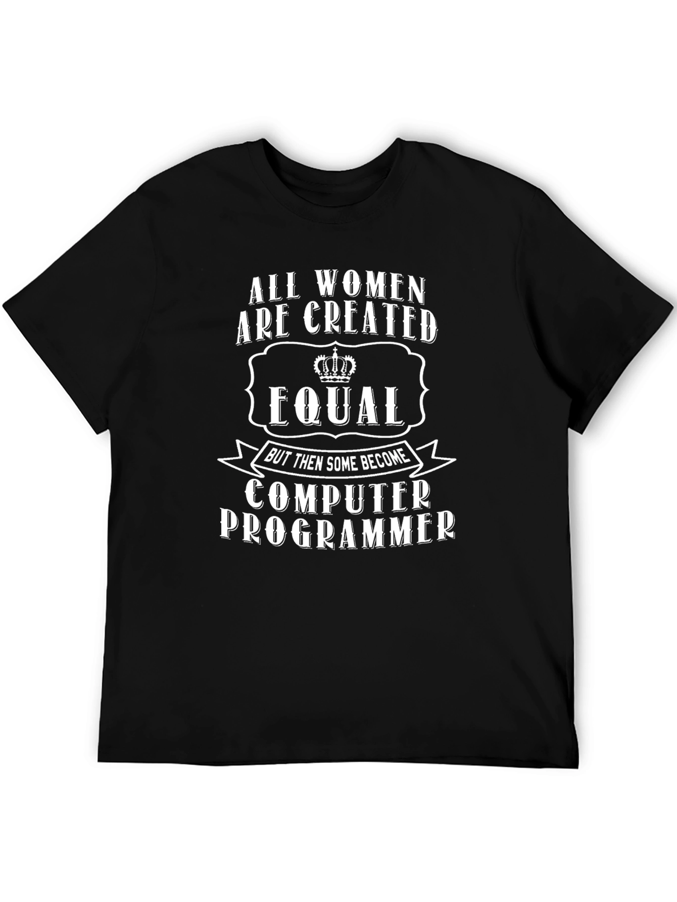 Black Computer Programmer Women's T-Shirt view 5