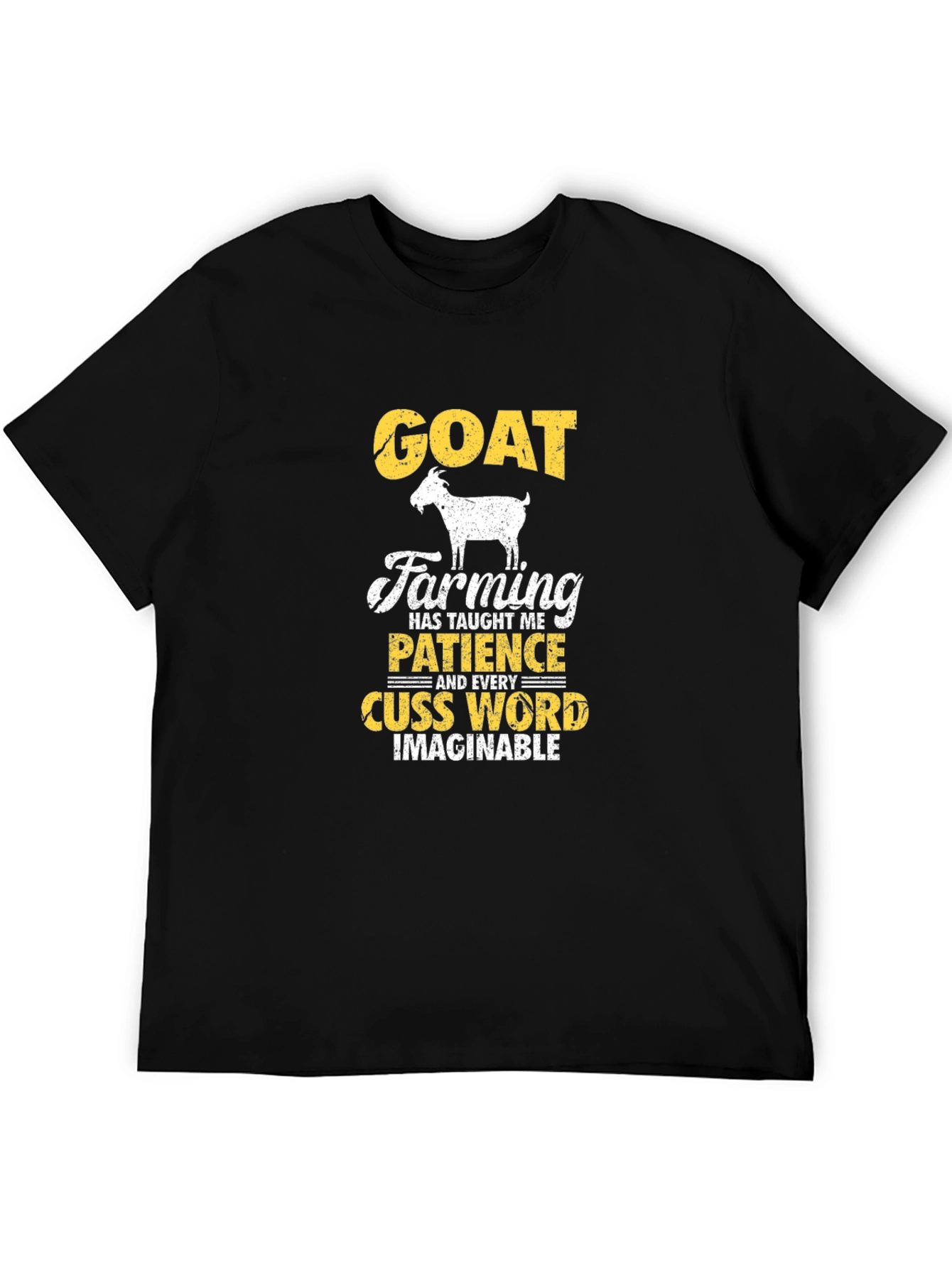 Black Goat Farming T-Shirt: Patience and Cuss Words view 5
