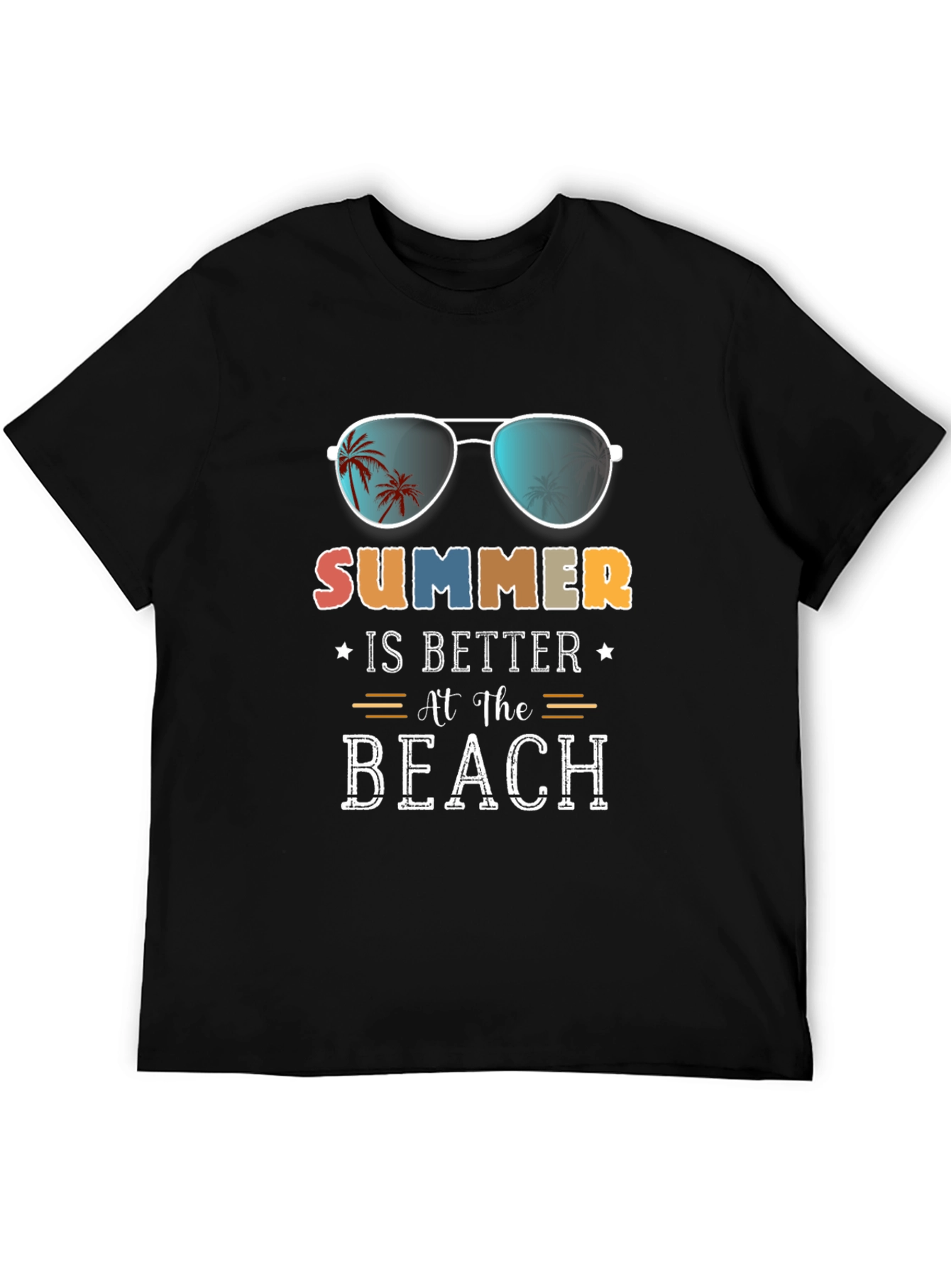 Black Summer is Better at the Beach T-Shirt view 5