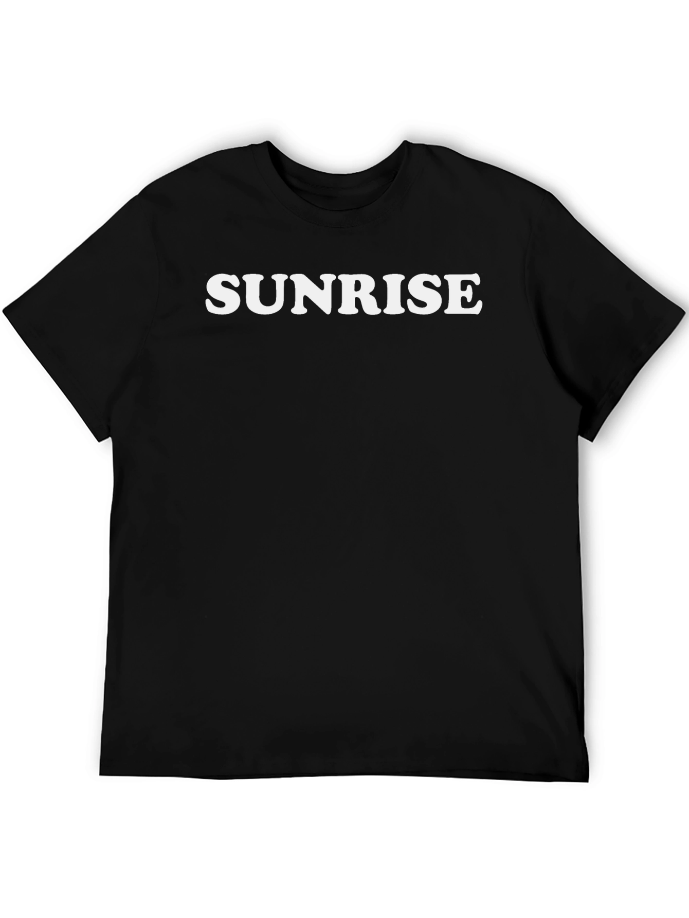 Black Sunrise Graphic Tee - Classic Black Cotton T-Shirt view 5