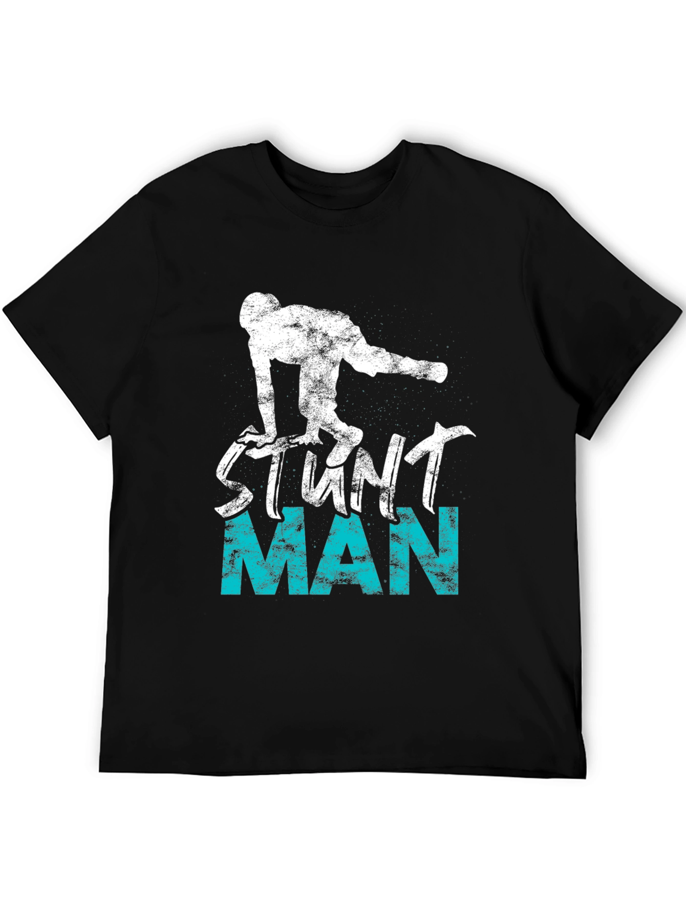 Black Stunt Man Graphic Tee - Cool Design T-Shirt view 5