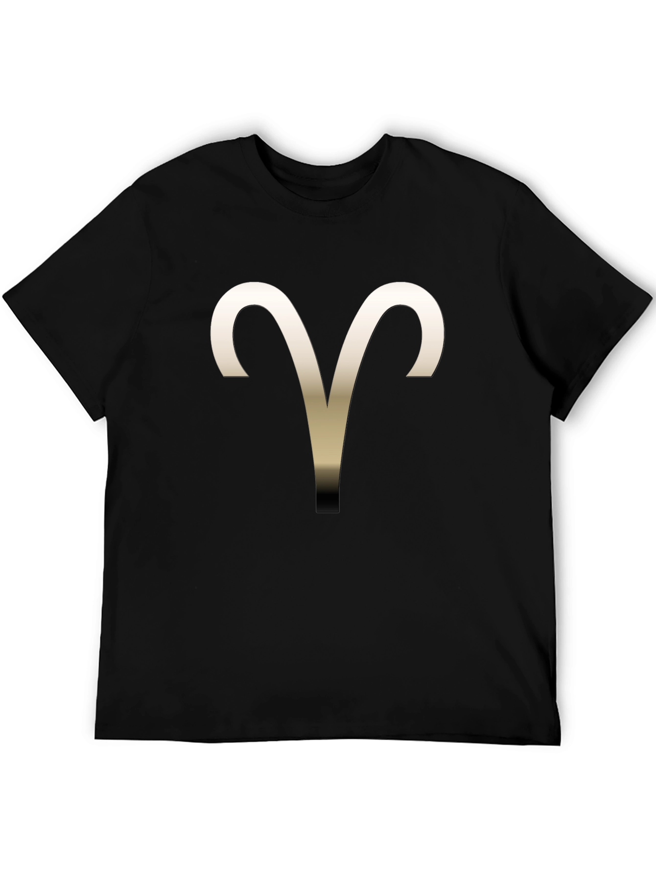 Black Aries Zodiac Sign Graphic Tee view 5