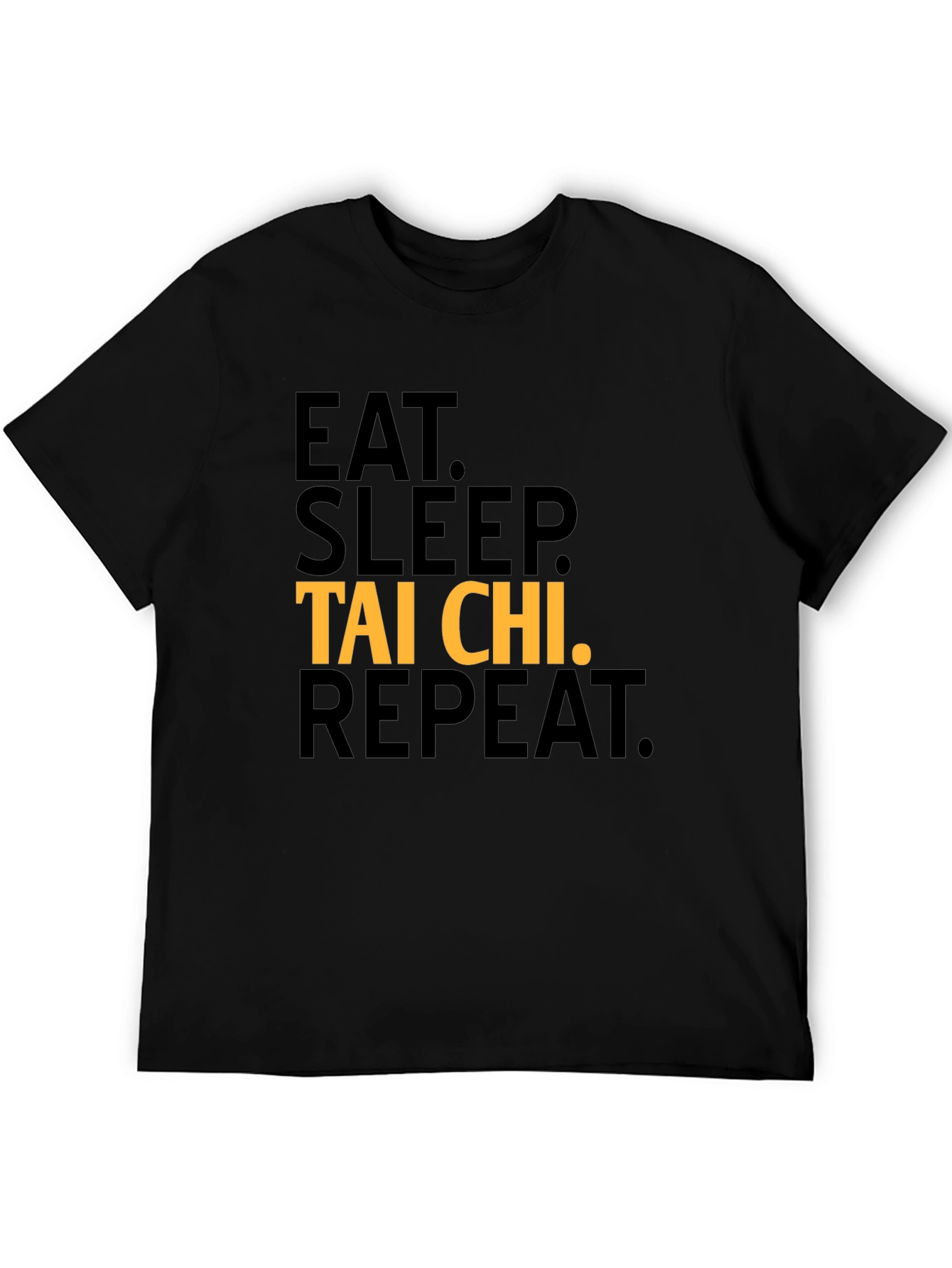 Black Eat Sleep Tai Chi Repeat Graphic T-Shirt view 5