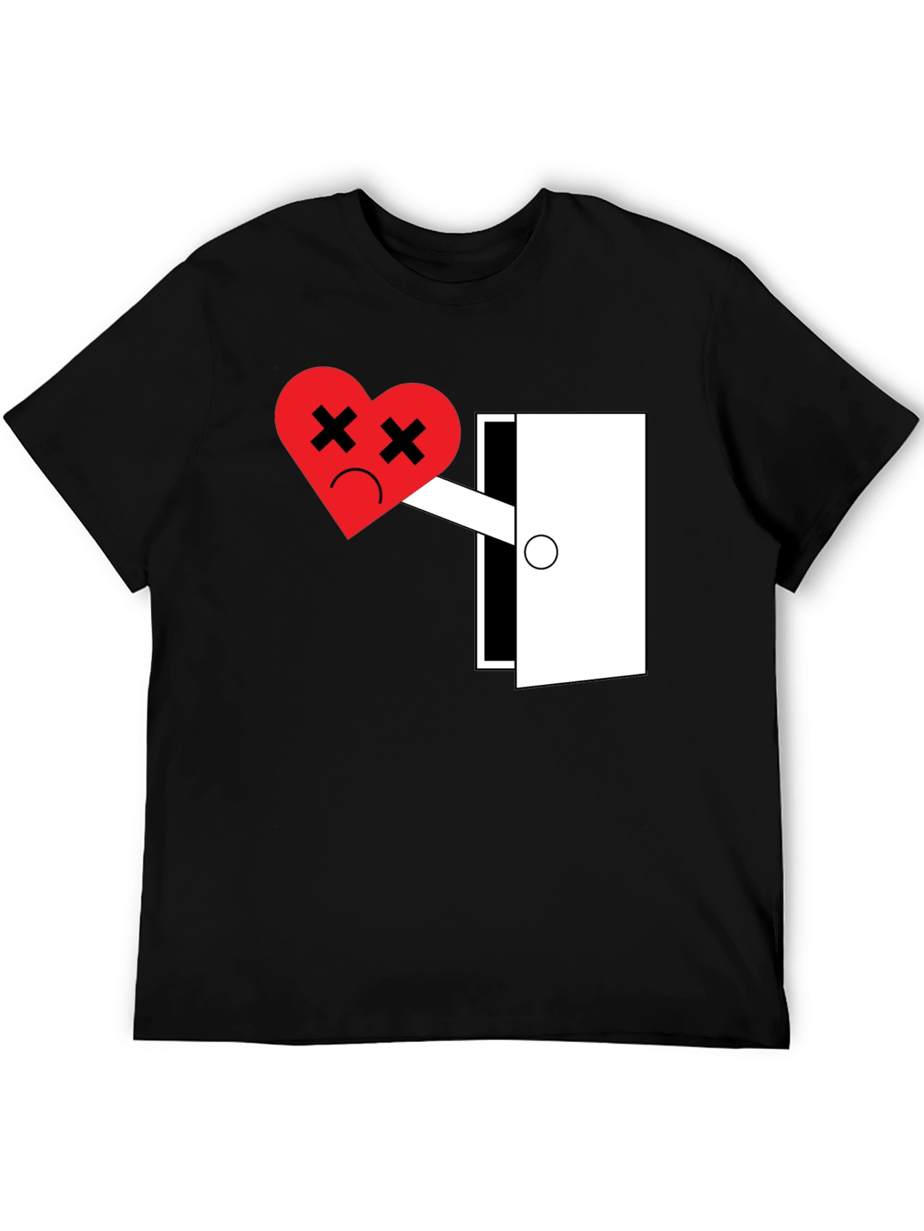 Black Heartbreak Tee - Funny Graphic T-Shirt for Men view 5