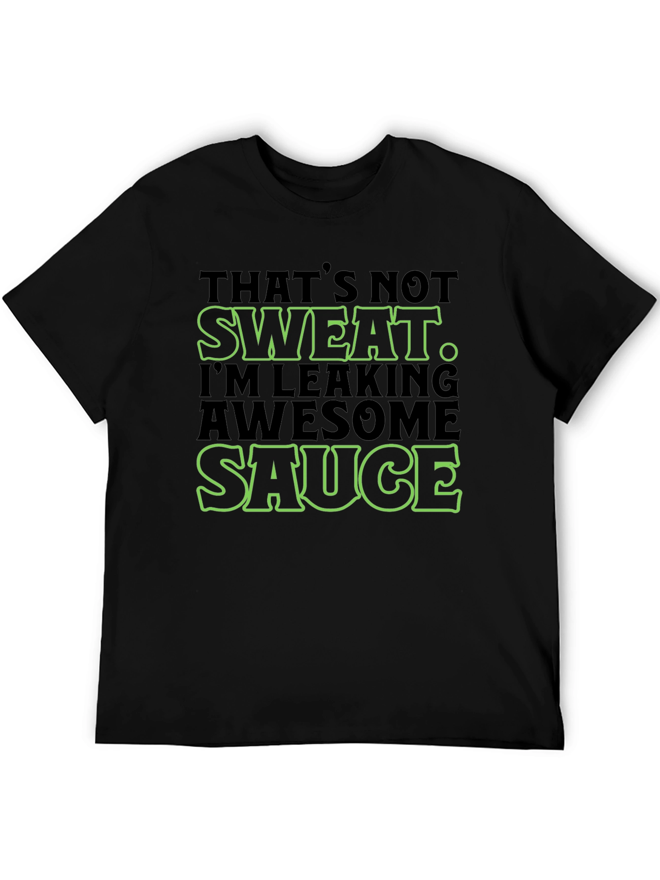 Black Awesome Sauce Men's Graphic Tee - Funny Slogan T-Shirt view 5