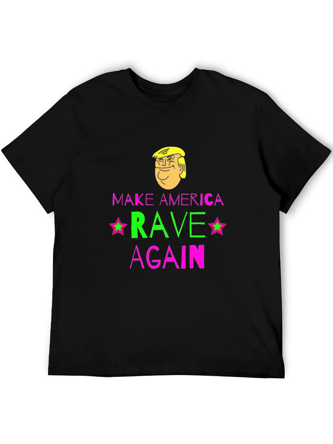 Black Make America Rave Again T-Shirt - Novelty Graphic Tee view 5
