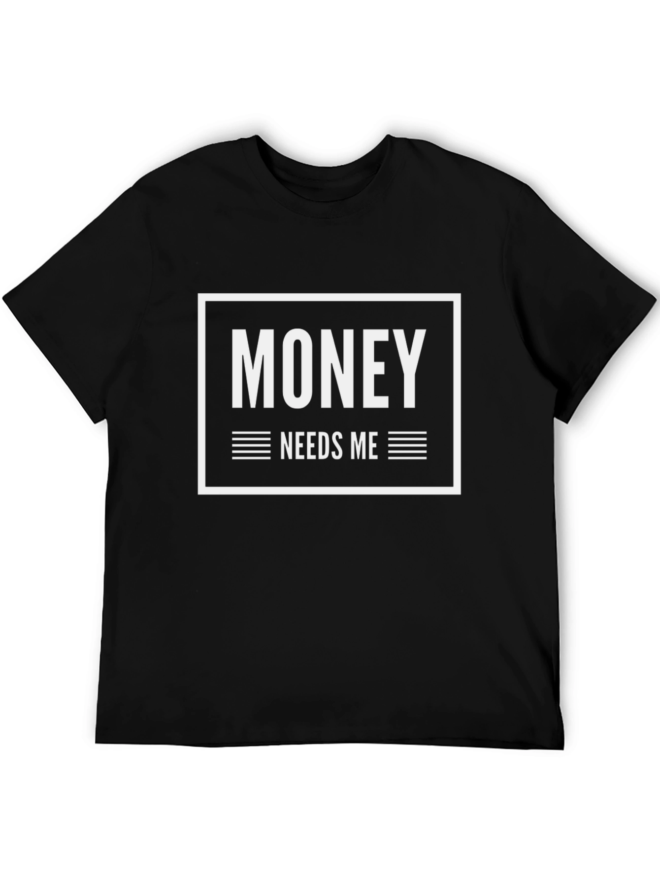Black Money Needs Me Graphic Tee - Black view 5