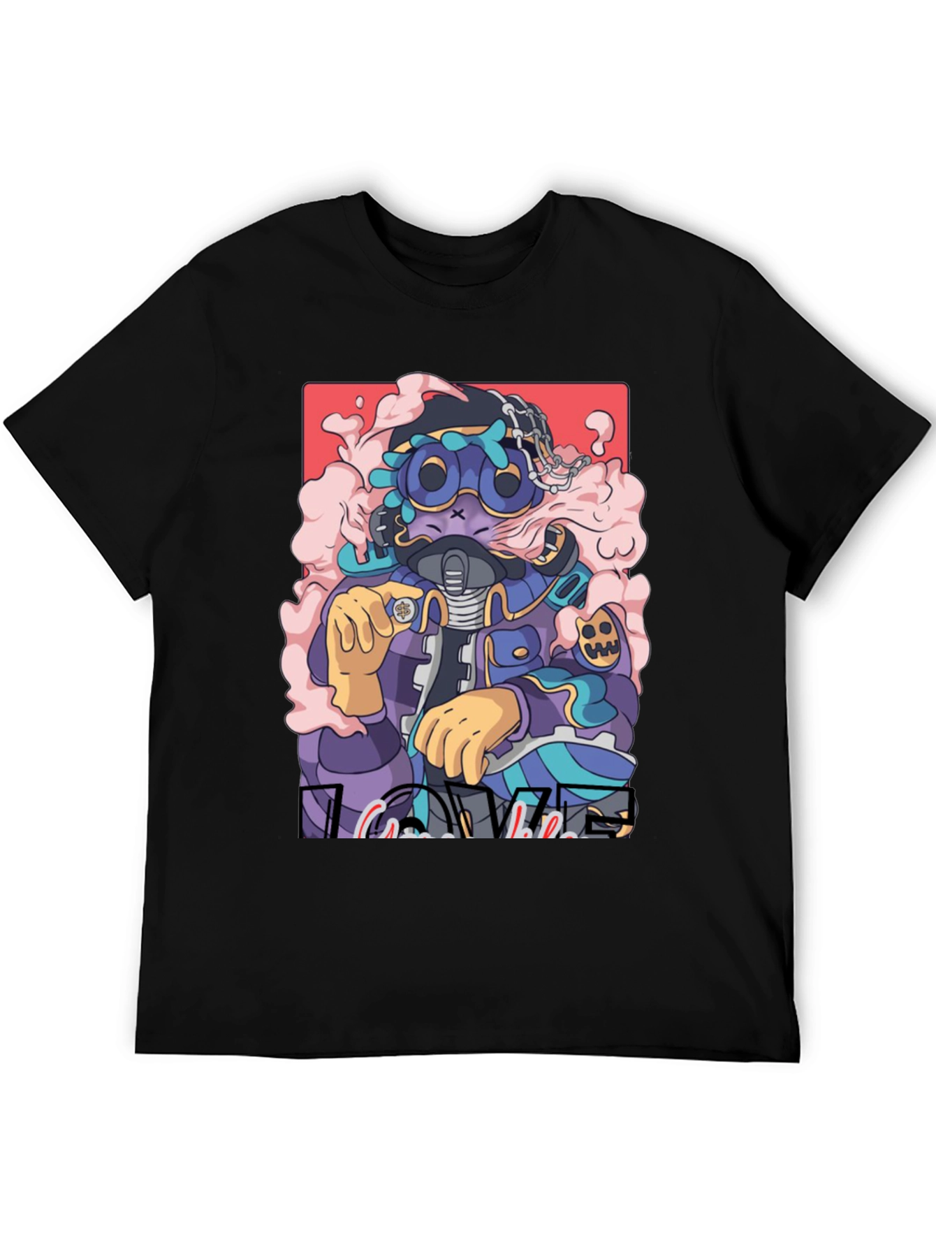 Black Urban Cartoon Graphic Tee view 5