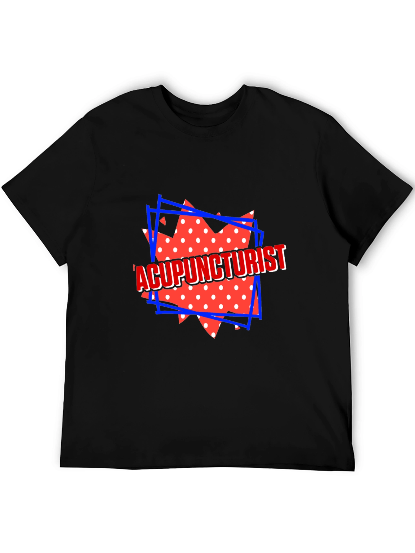 Black Acupuncturist Graphic Tee - Novelty Design Shirt view 5
