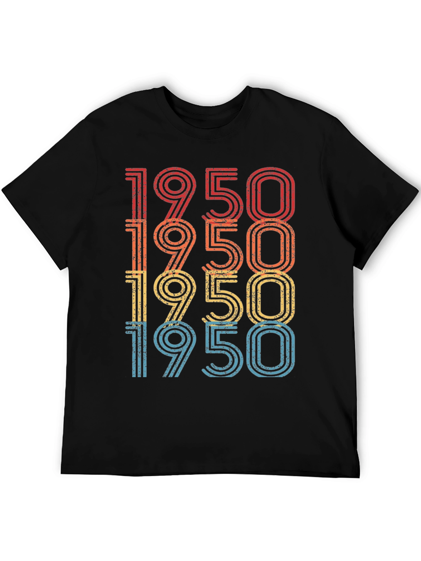 Black Vintage 1950 T-Shirt - Retro Style view 5