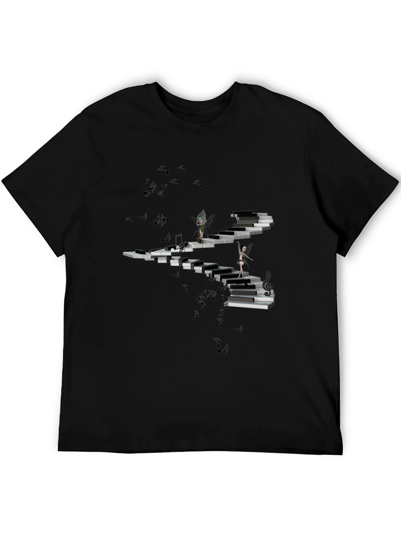 Black Piano Stairway T-Shirt view 5