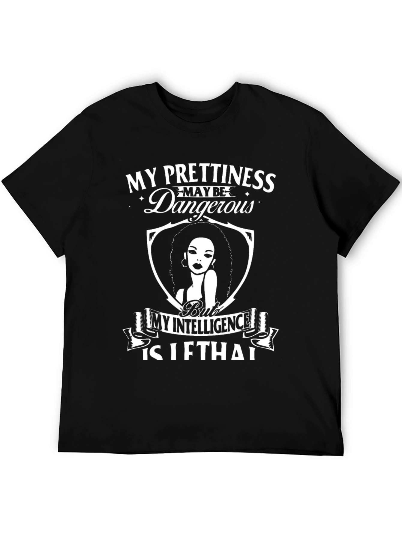 Black My Prettiness May Be Dangerous Graphic Tee view 5