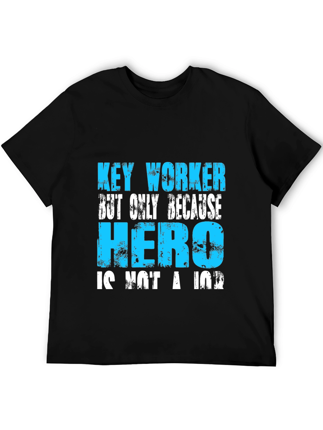 Black Key Worker Hero Graphic Tee - Essential Worker T-Shirt view 5
