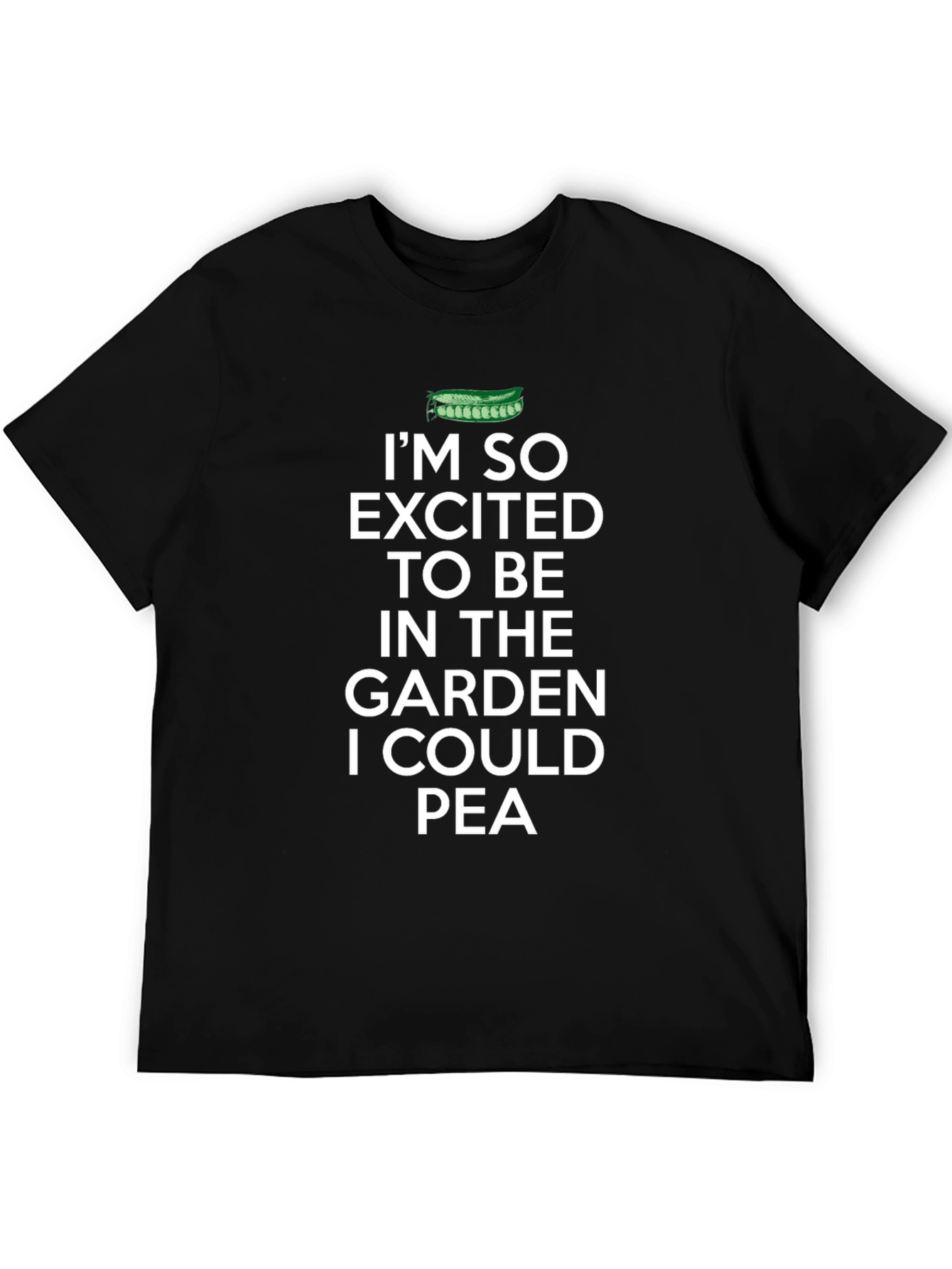 Black Funny Gardening T-Shirt - I Could Pea! view 5