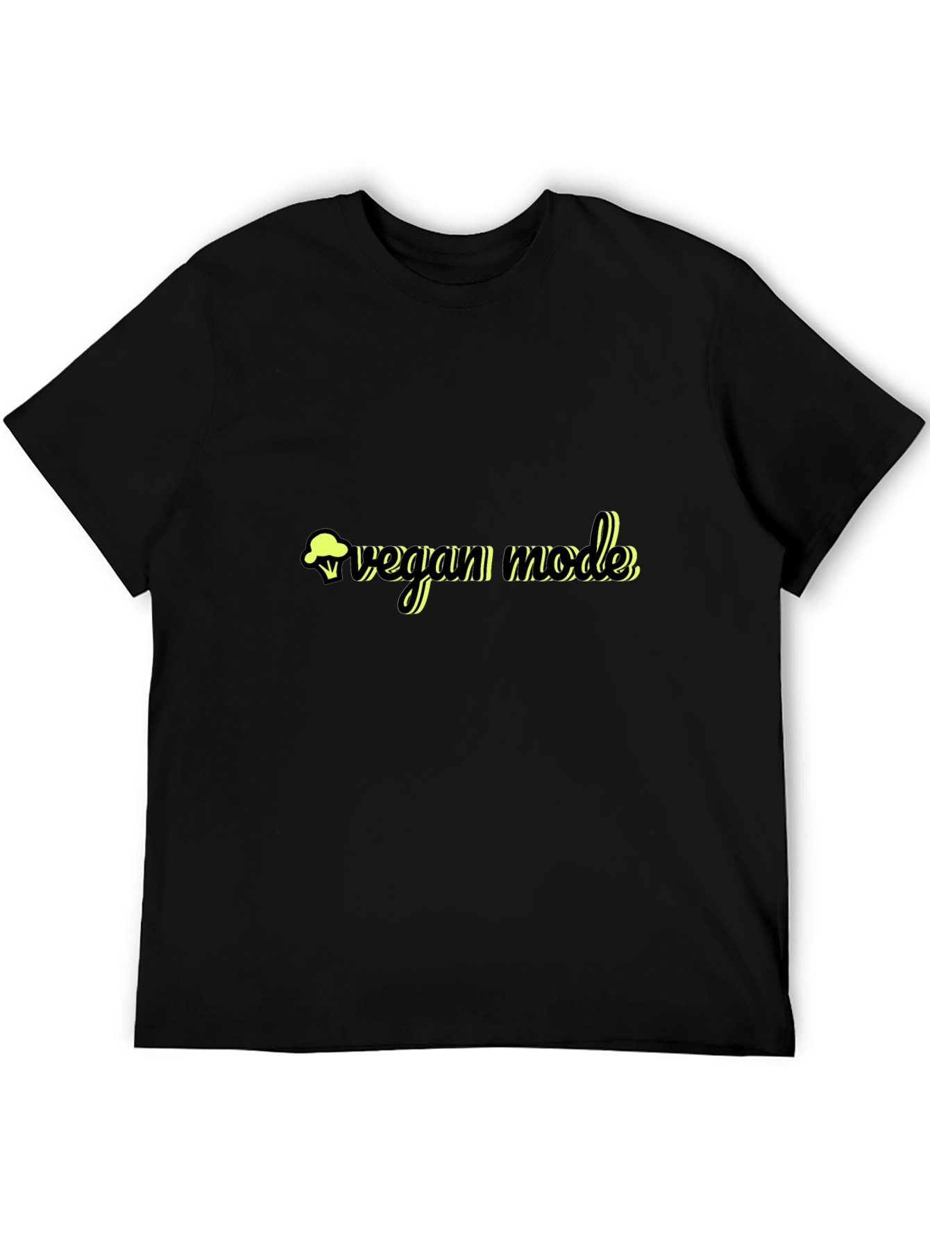 Black Vegan Mode Black T-Shirt view 5