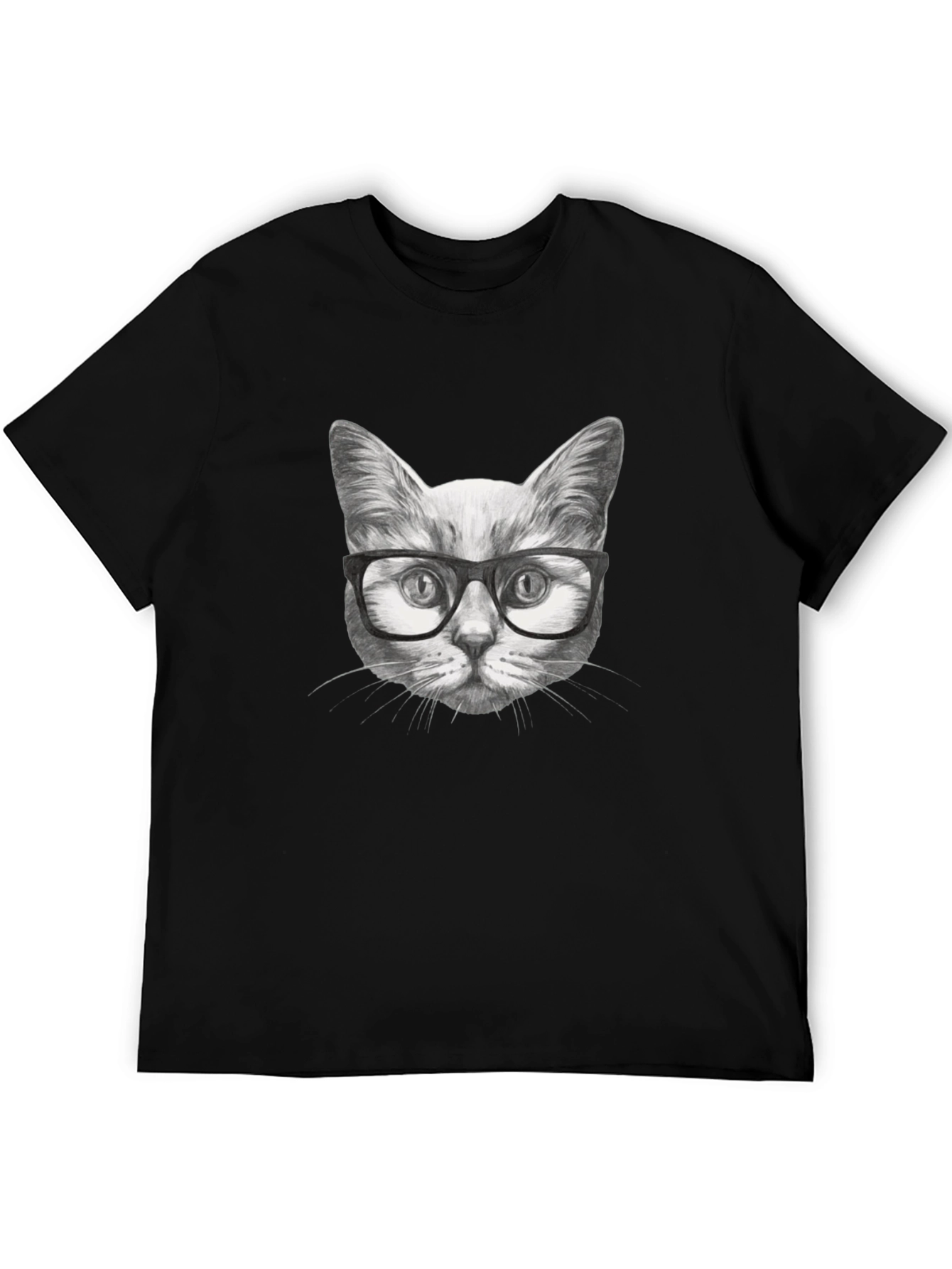 Black Cool Cat T-Shirt - Stylish Graphic Tee view 5