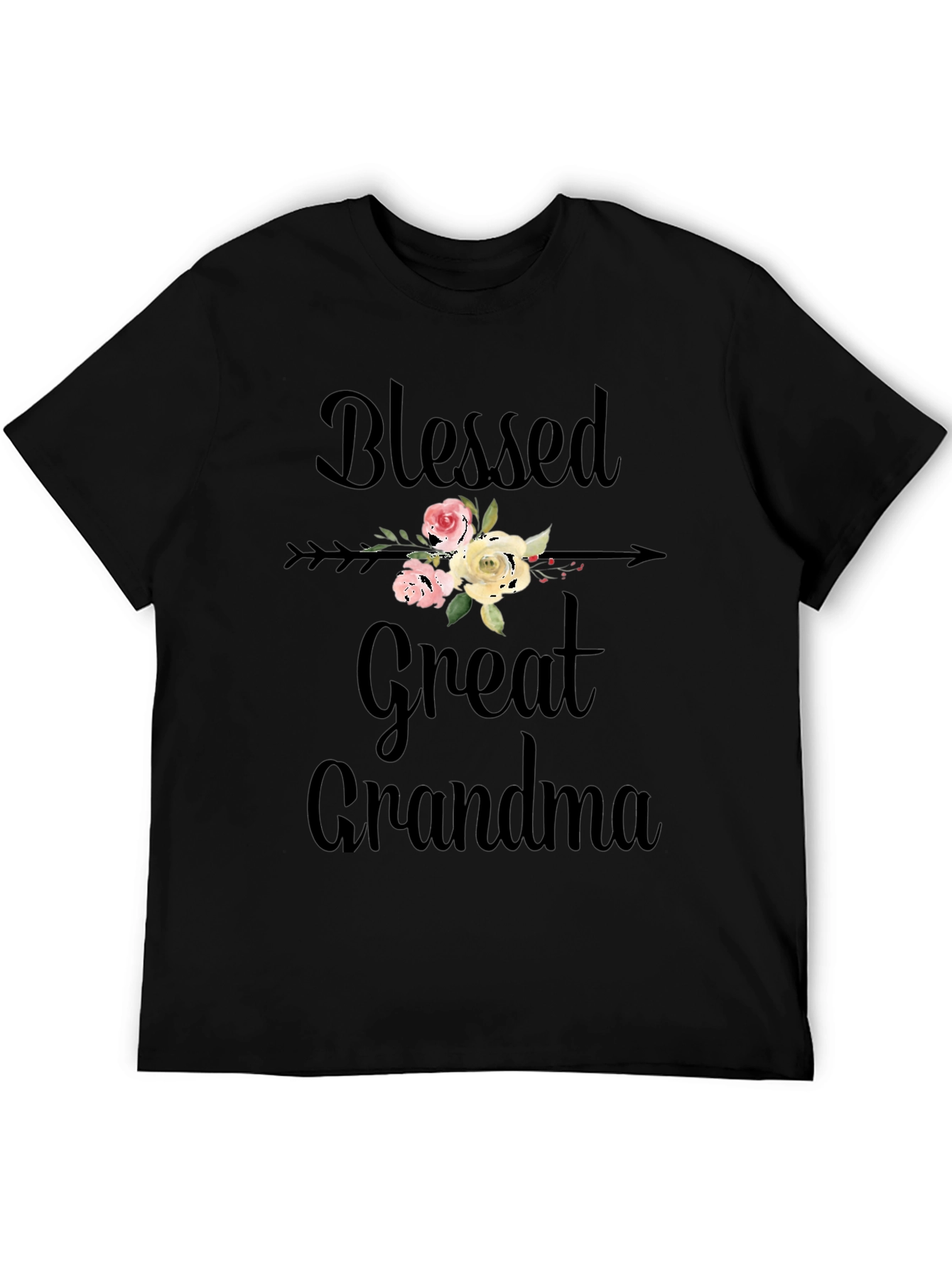 Black Blessed Great Grandma Graphic T-Shirt view 5