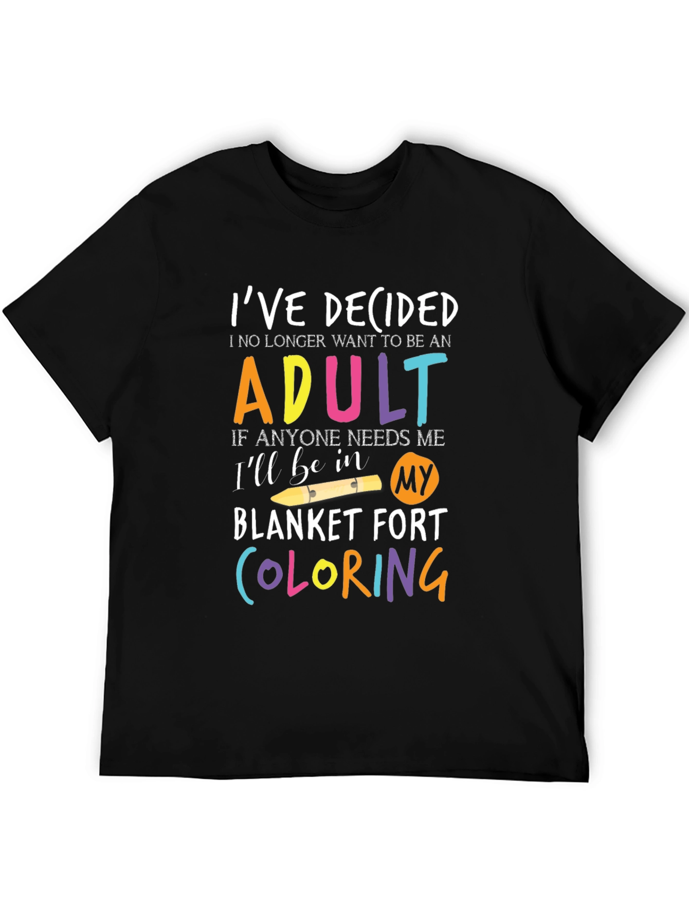 Black Funny Adulting T-Shirt view 5