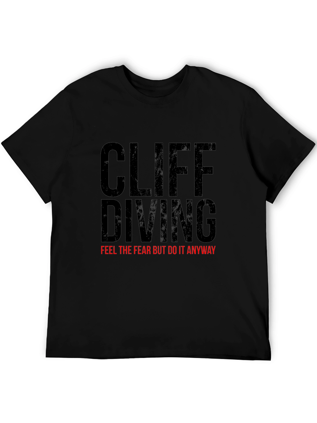 Black Cliff Diving Graphic T-Shirt - Black view 5