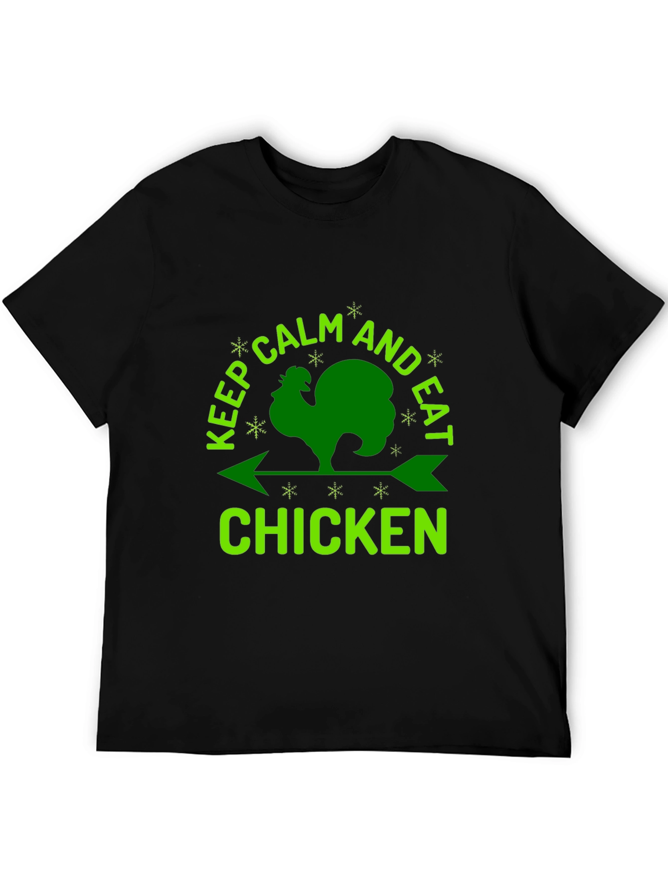 Black Keep Calm & Eat Chicken Graphic Tee view 5