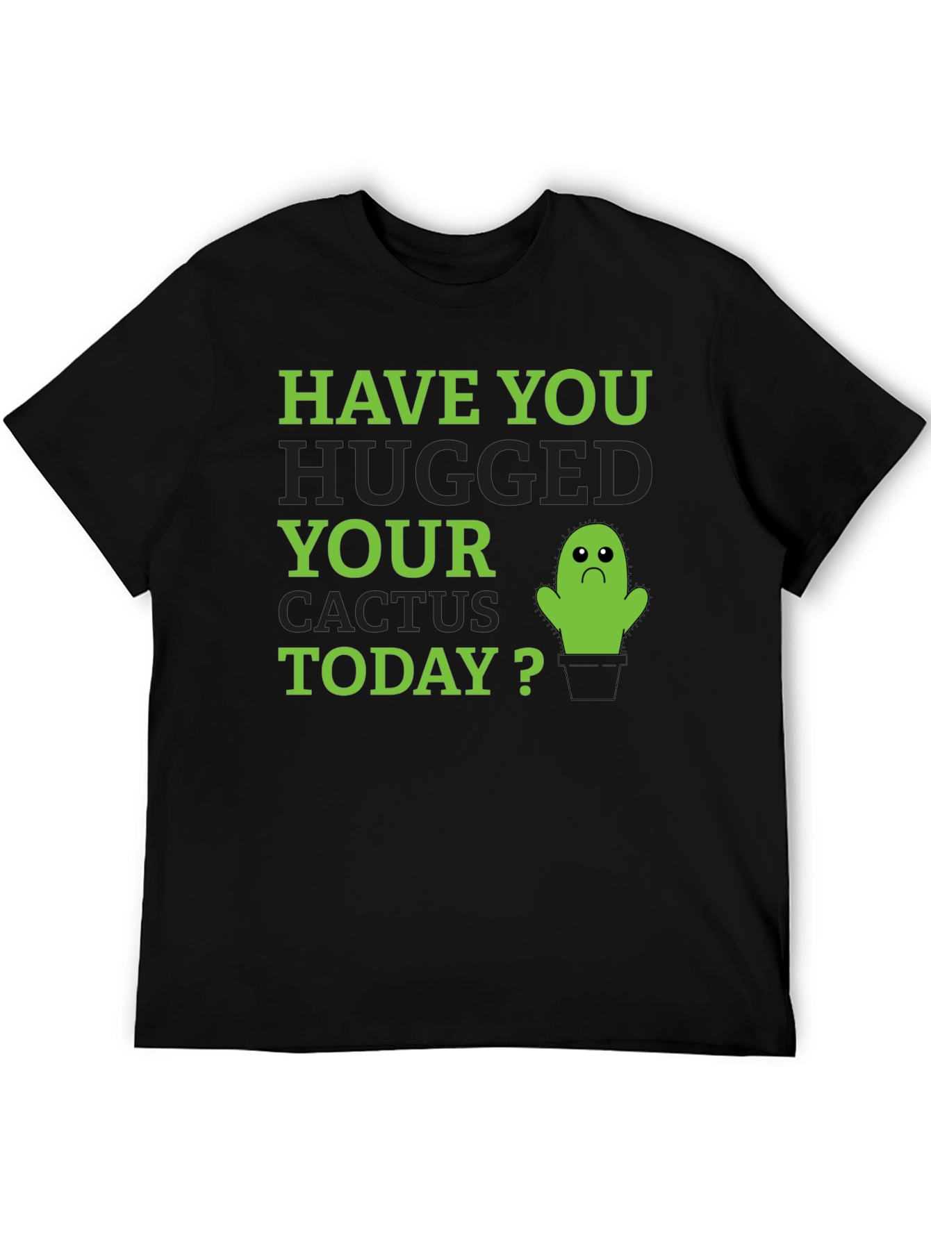 Hug Your Cactus Funny Graphic T-Shirt - 5